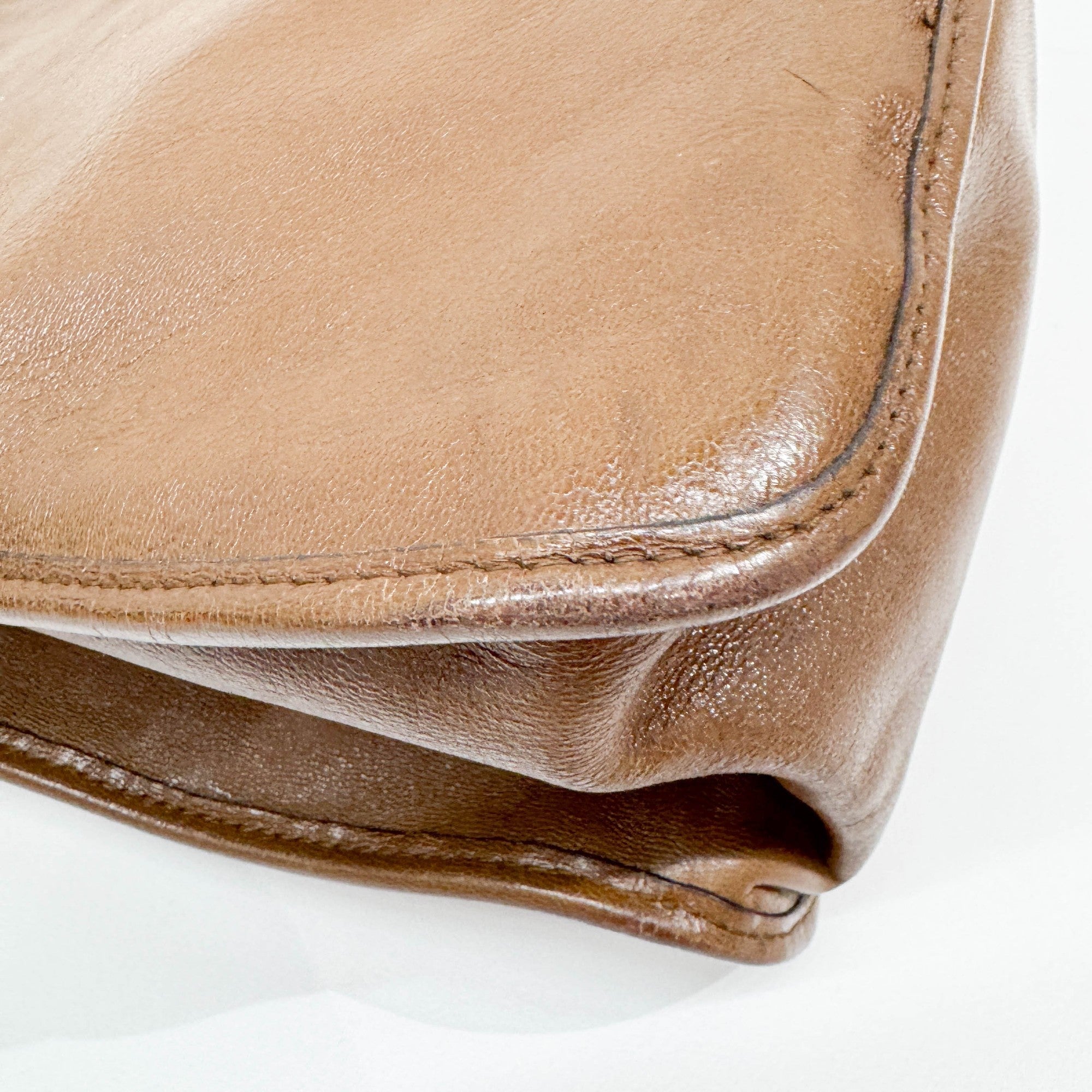 Horsebit Brown Leather Shoulder Bag
