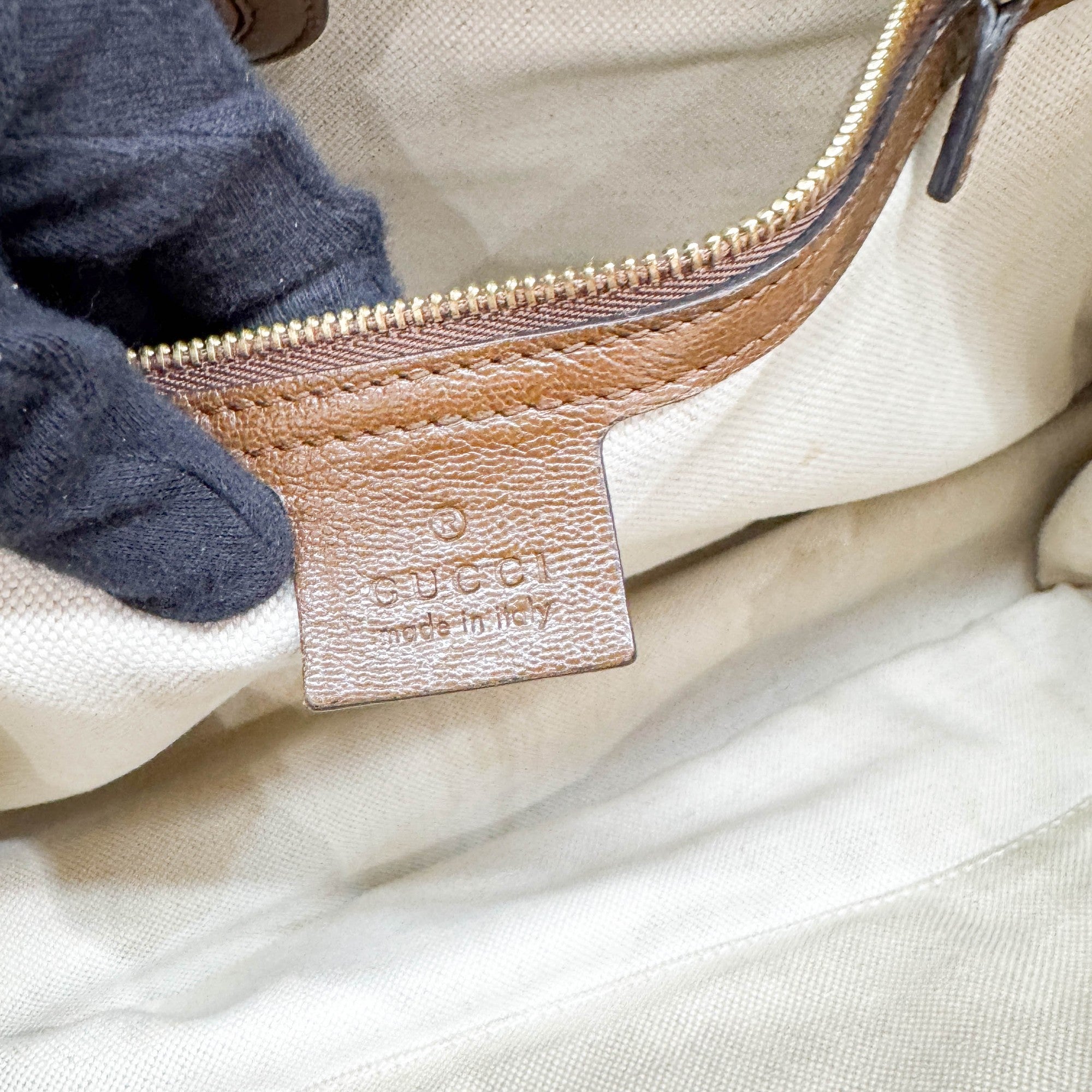 Horsebit Brown Leather Shoulder Bag