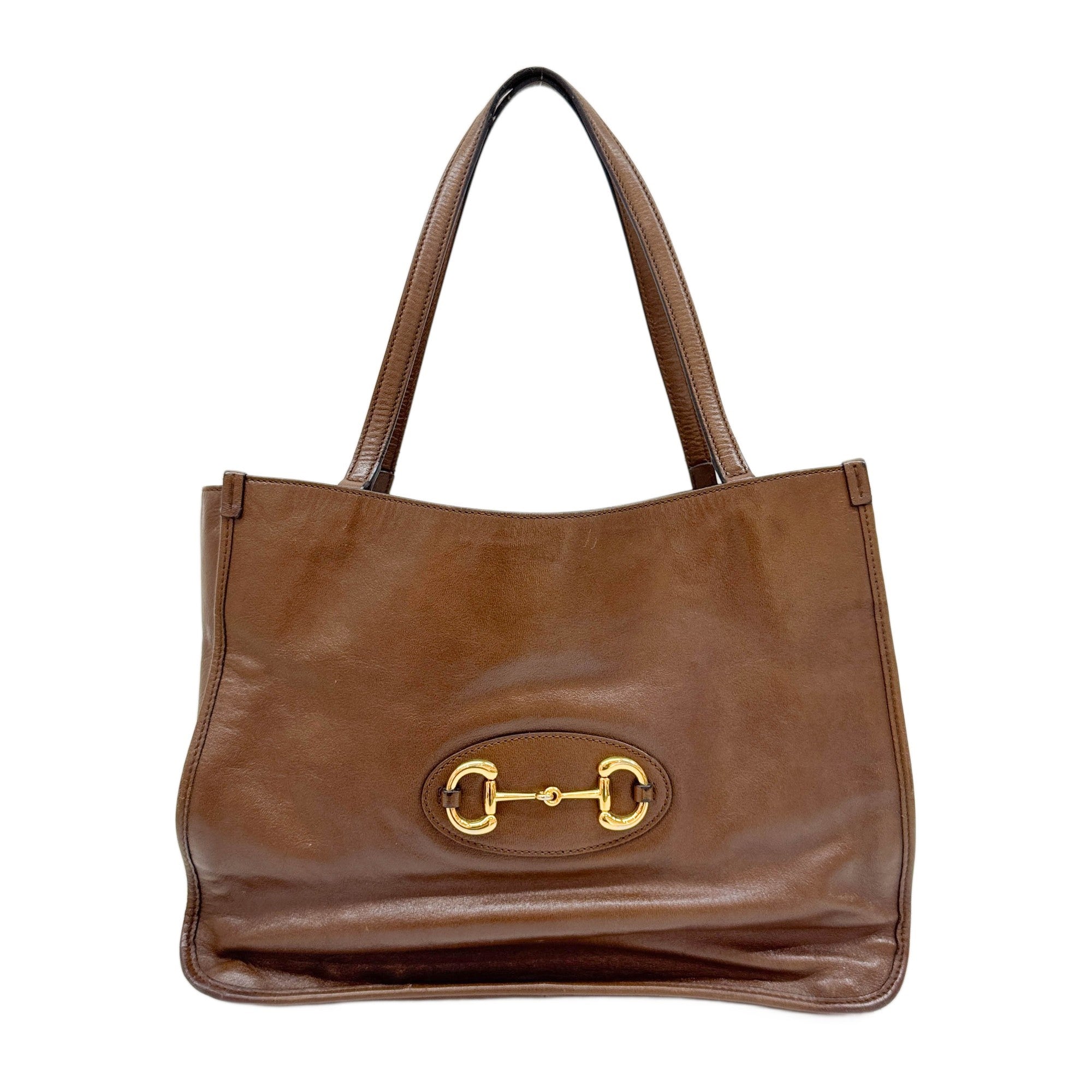 Horsebit Brown Leather Shoulder Bag