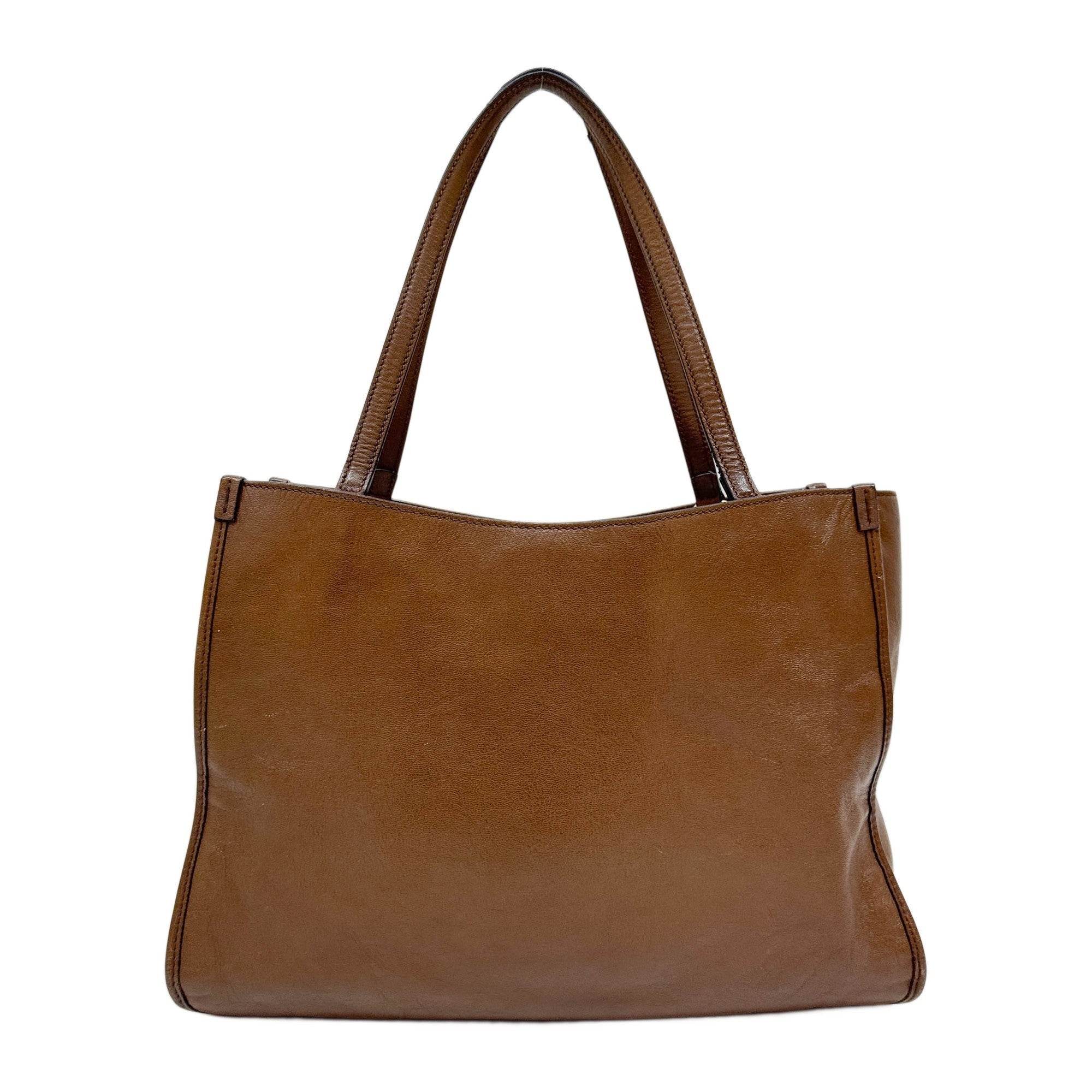 Horsebit Brown Leather Shoulder Bag