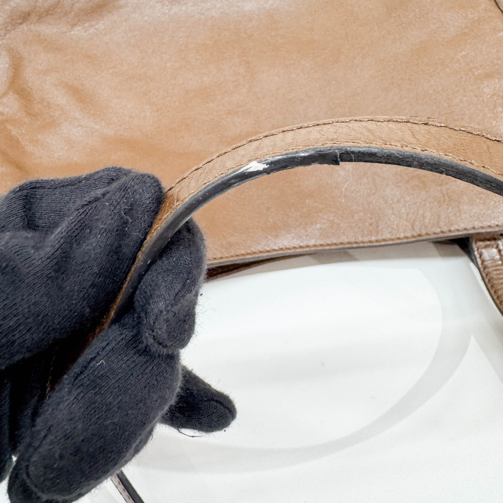 Horsebit Brown Leather Shoulder Bag