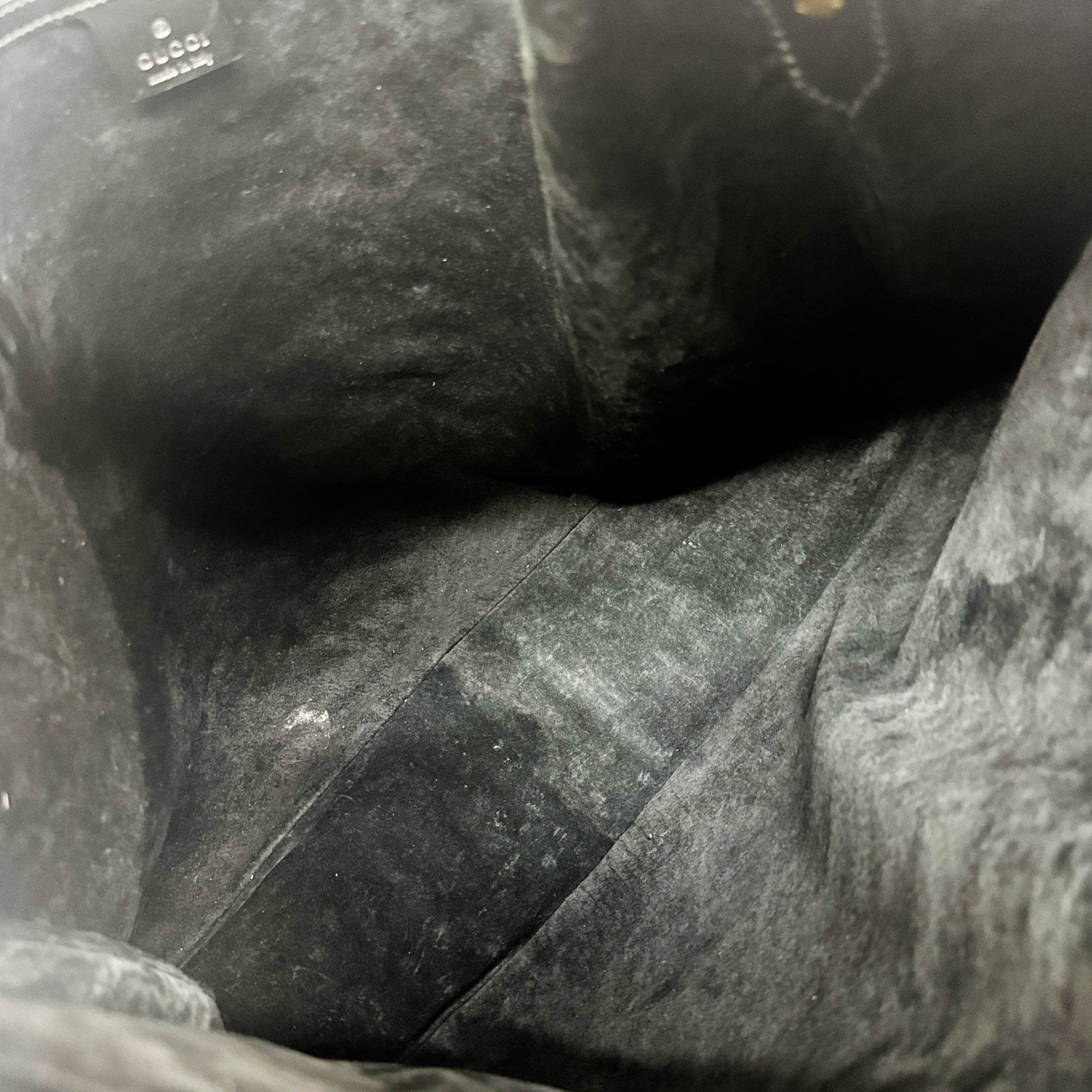 Horsebit Black Python Embossed Leather Hobo Bag