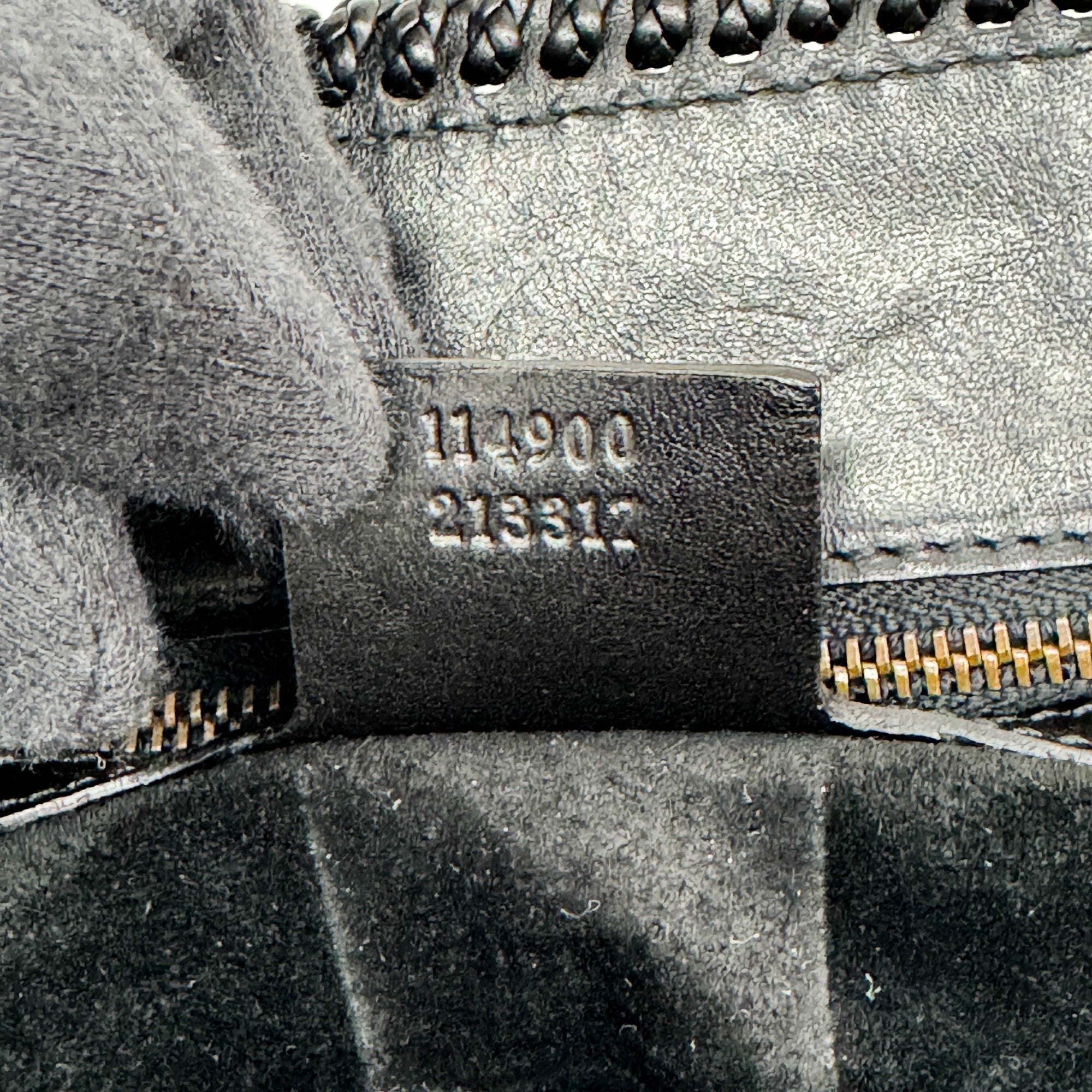 Horsebit Black Python Embossed Leather Hobo Bag