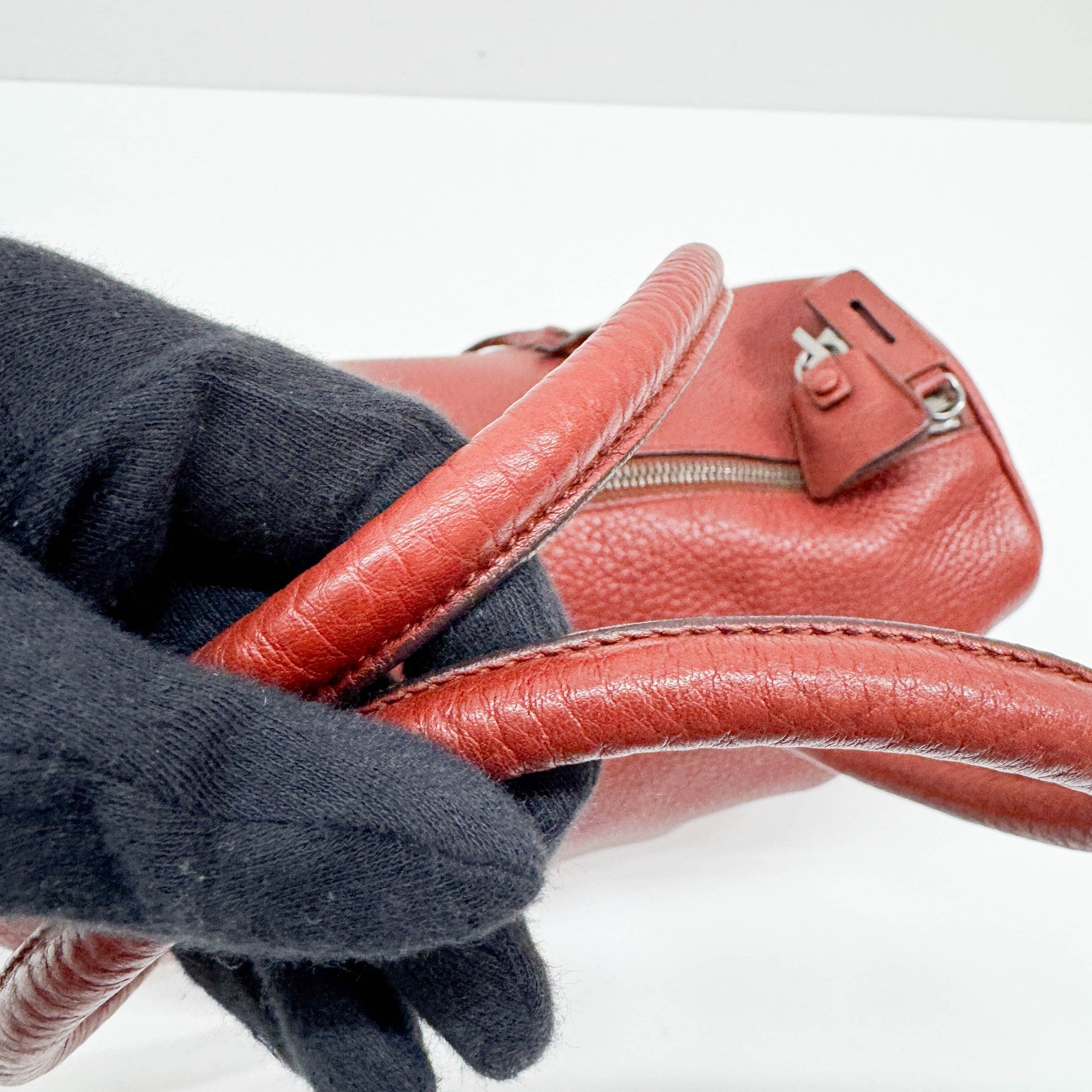 Terracotta Leather Shoulder Bag