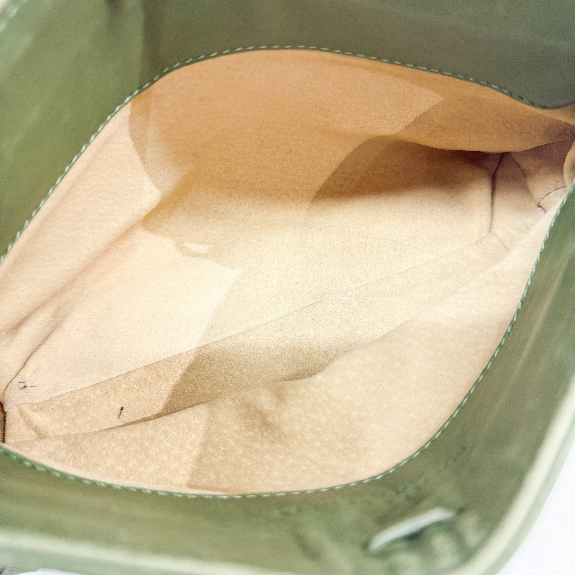 Intrecciato Green Leather Shoulder Bag