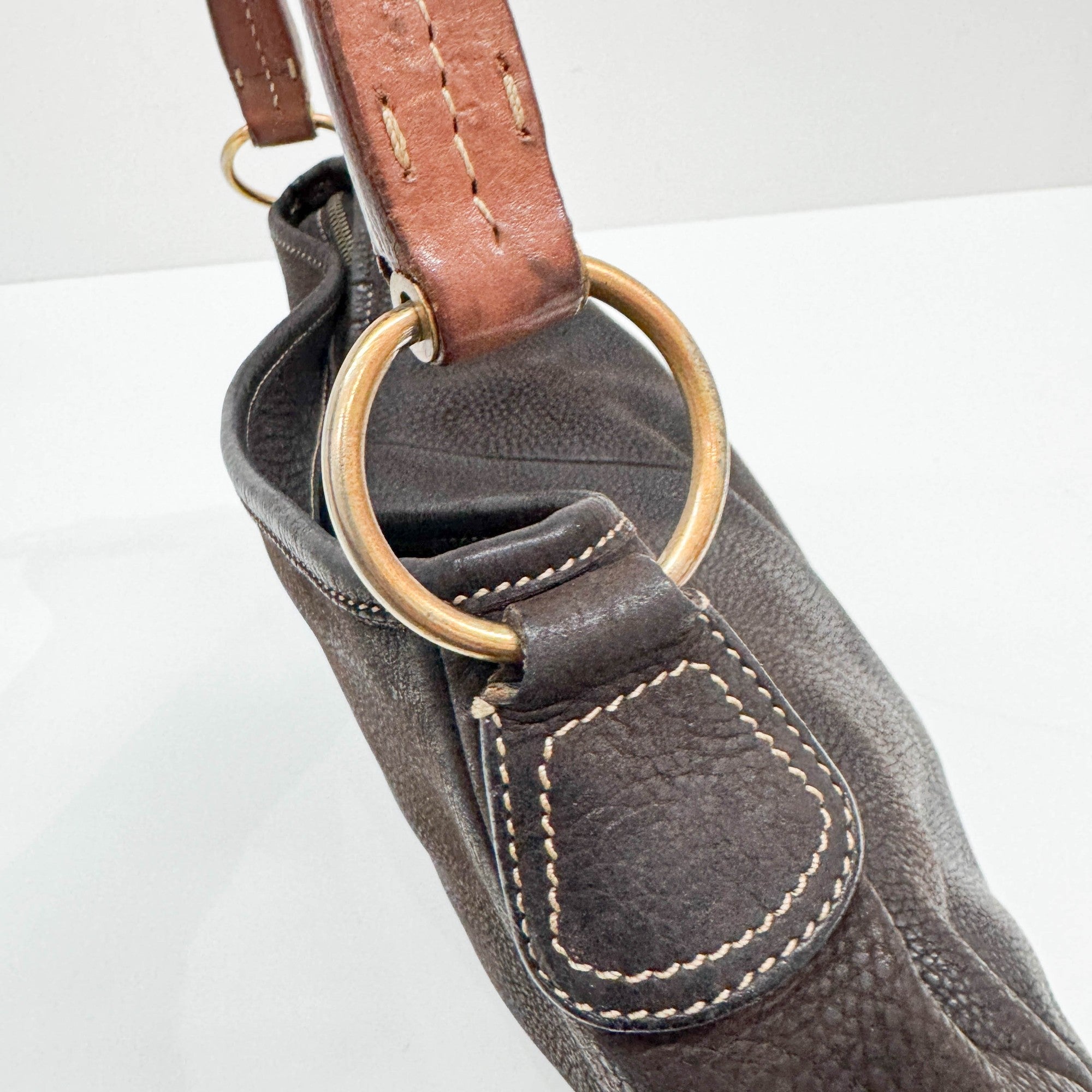 Brown Leather Shoulder Bag