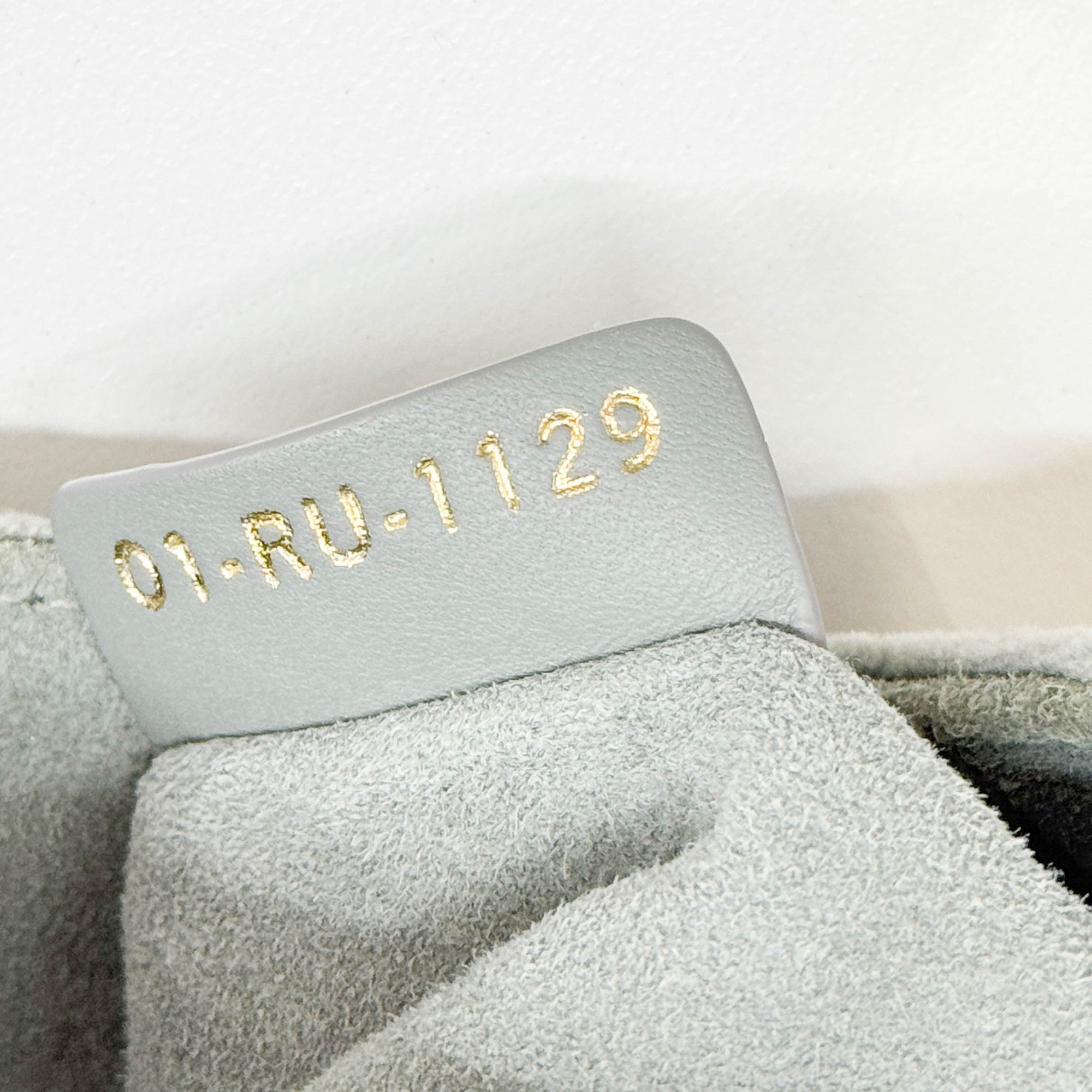 Mini Saddle Gray Velvet Shoulder Bag