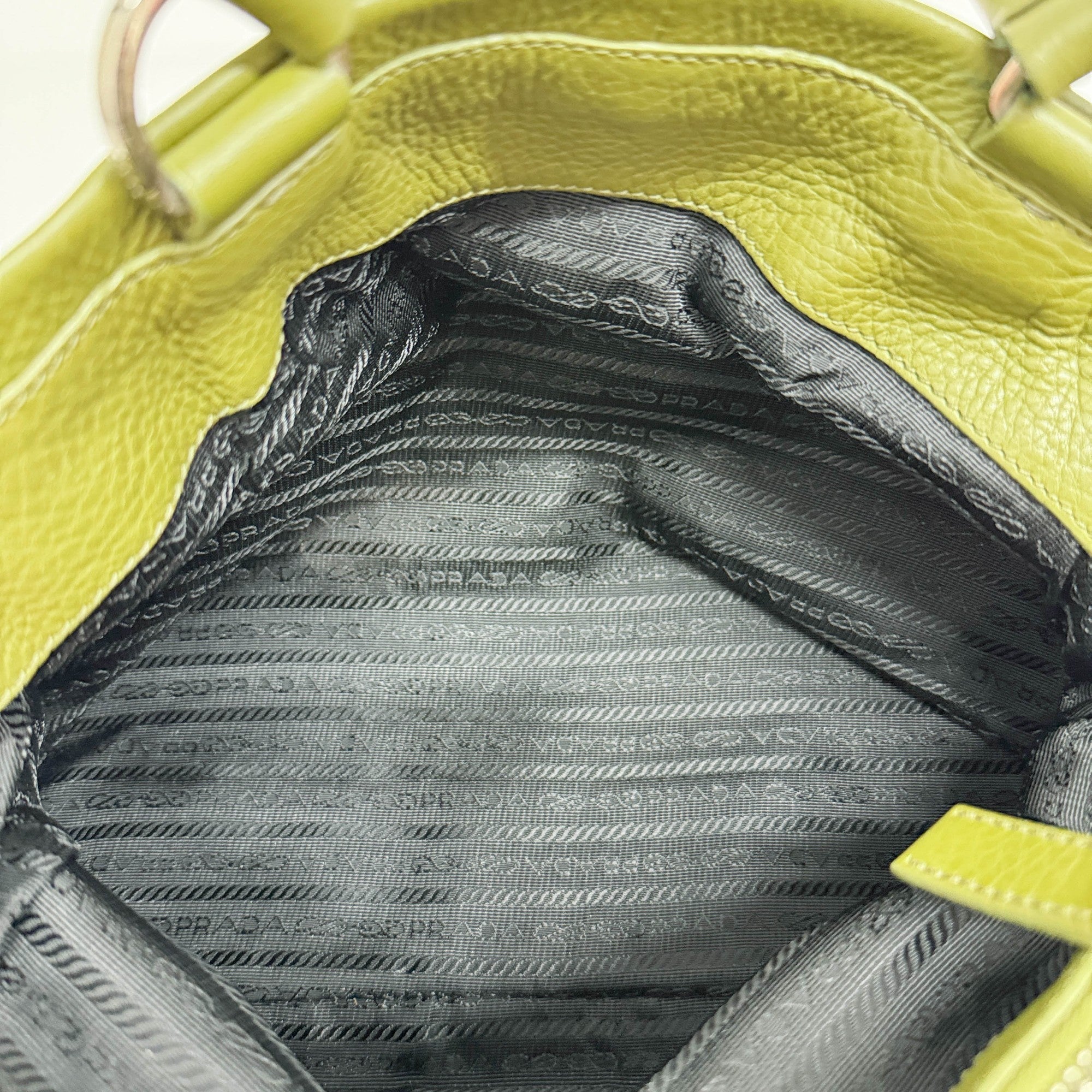 Moss Green Leather Shoulder Bag