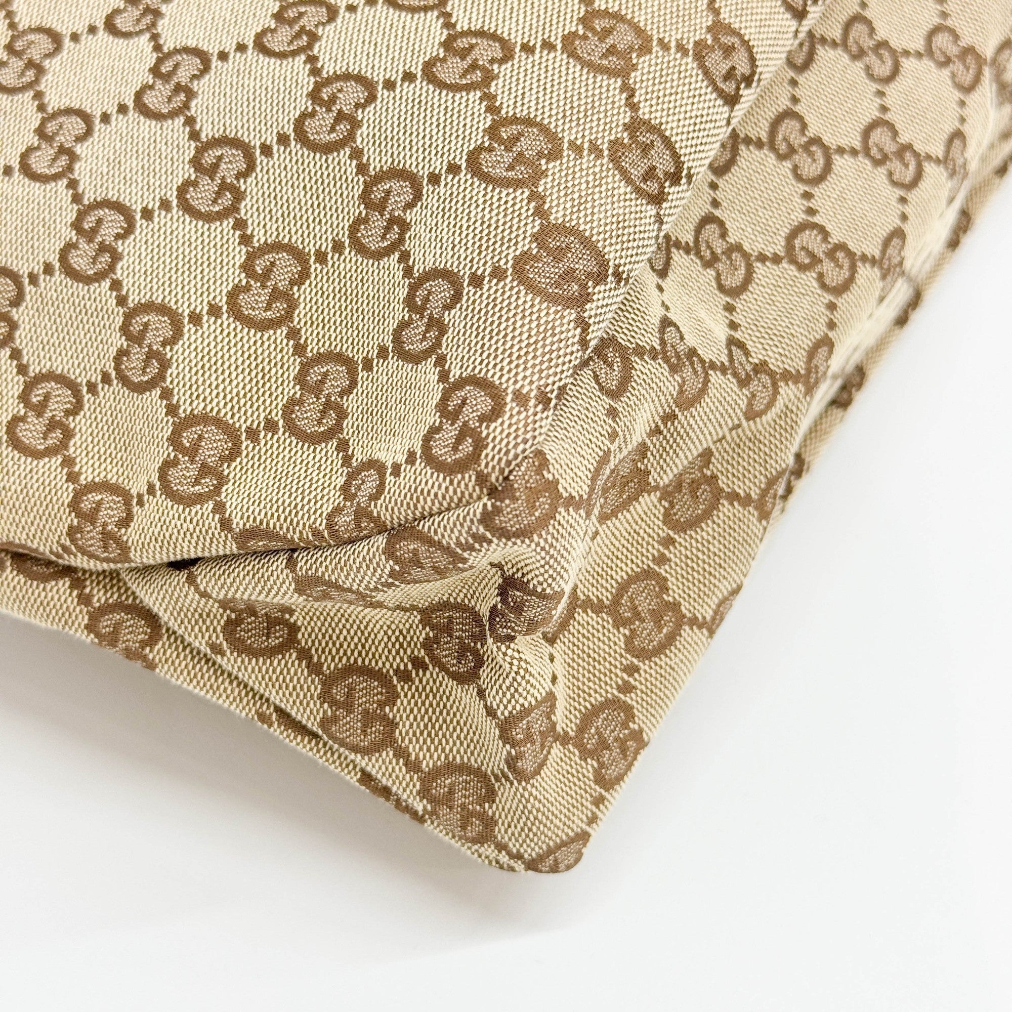 Horsebit Tan GG Canvas Shoulder Bag