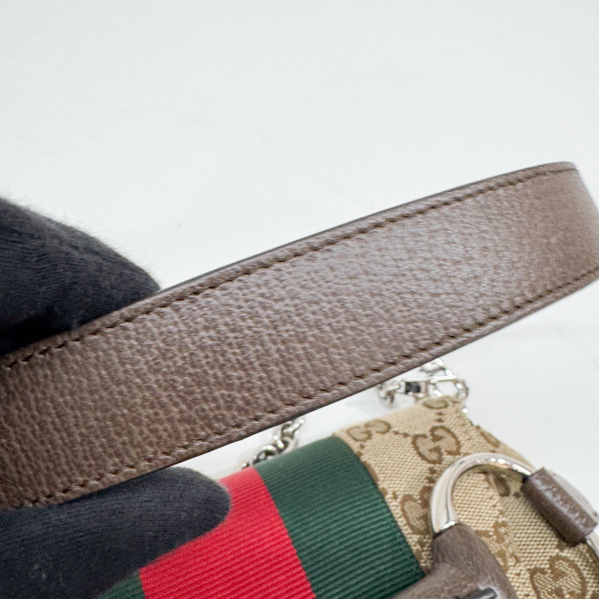 Horsebit Ophidia Tan GG Canvas Two Way Bag