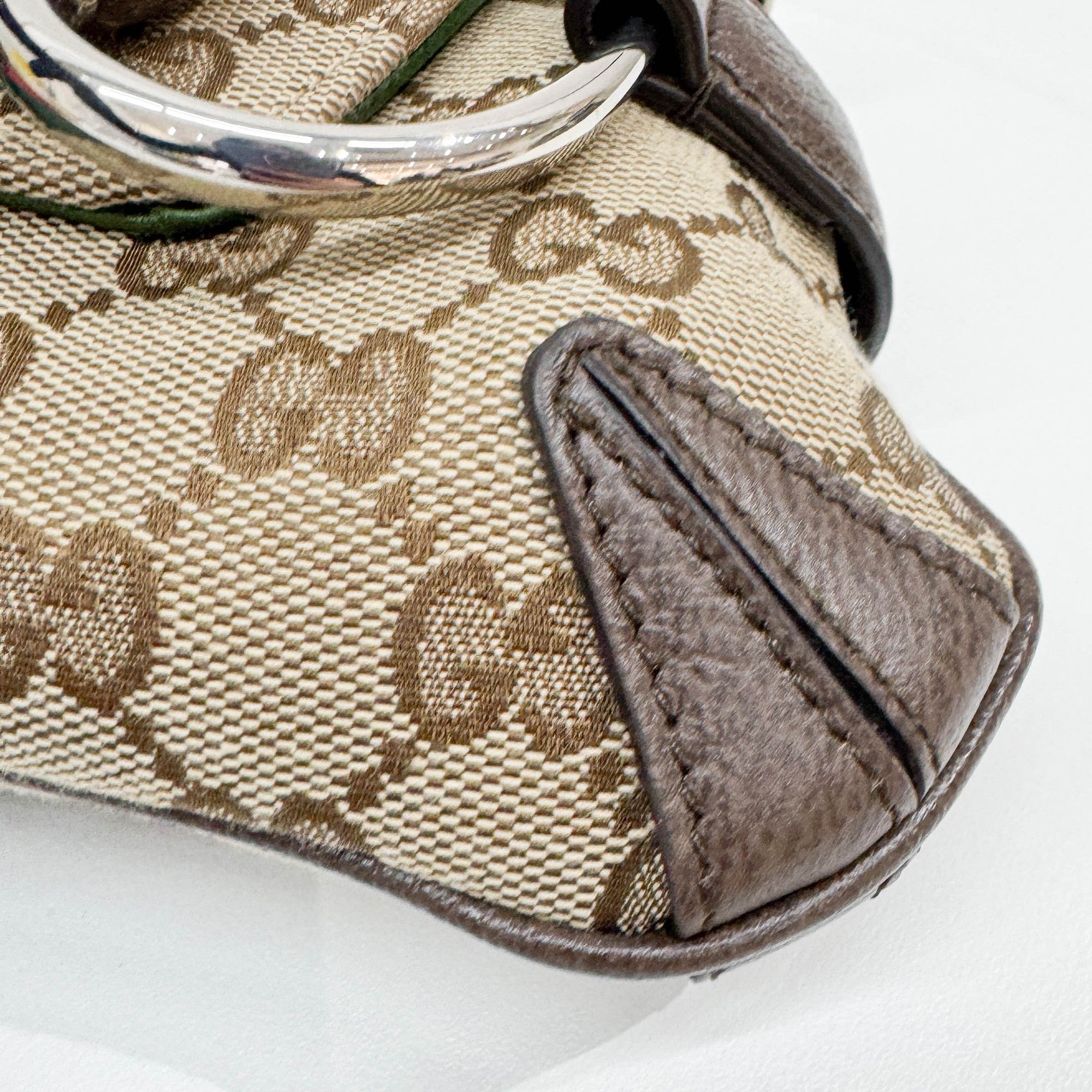 Horsebit Ophidia Tan GG Canvas Two Way Bag