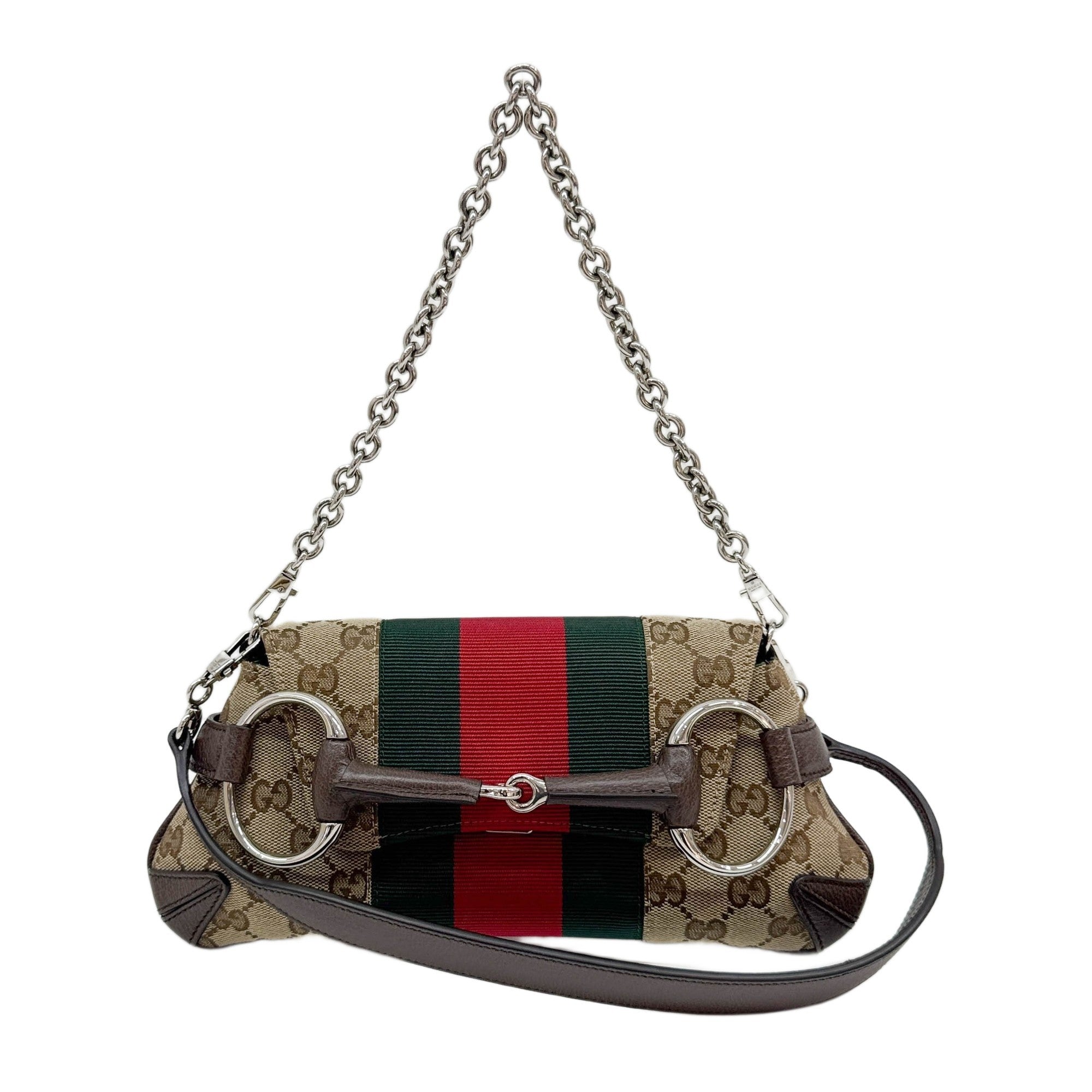 Horsebit Ophidia Tan GG Canvas Two Way Bag