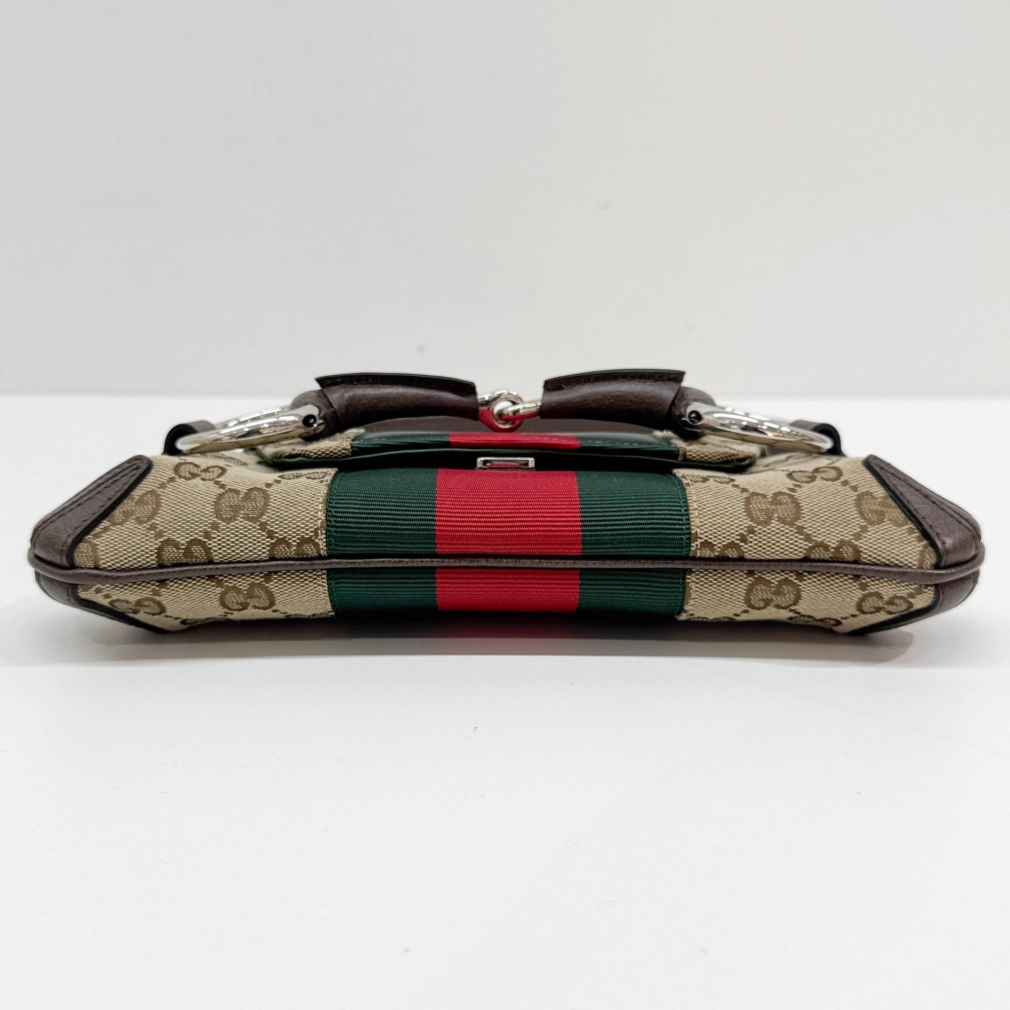 Horsebit Ophidia Tan GG Canvas Two Way Bag