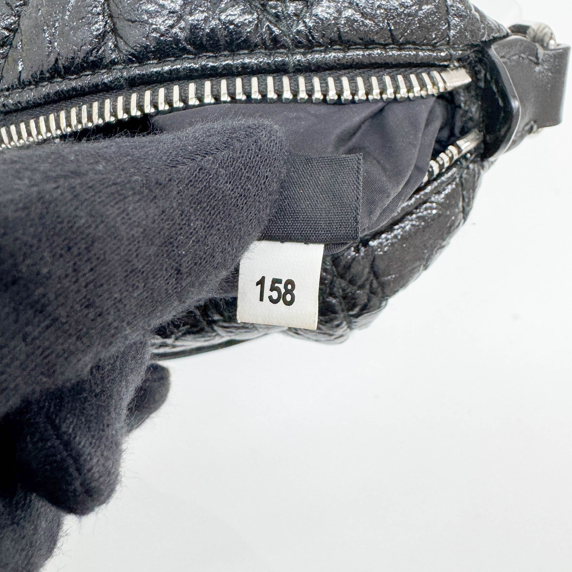 Black Quilted Nappa Leather Shoulder Bag