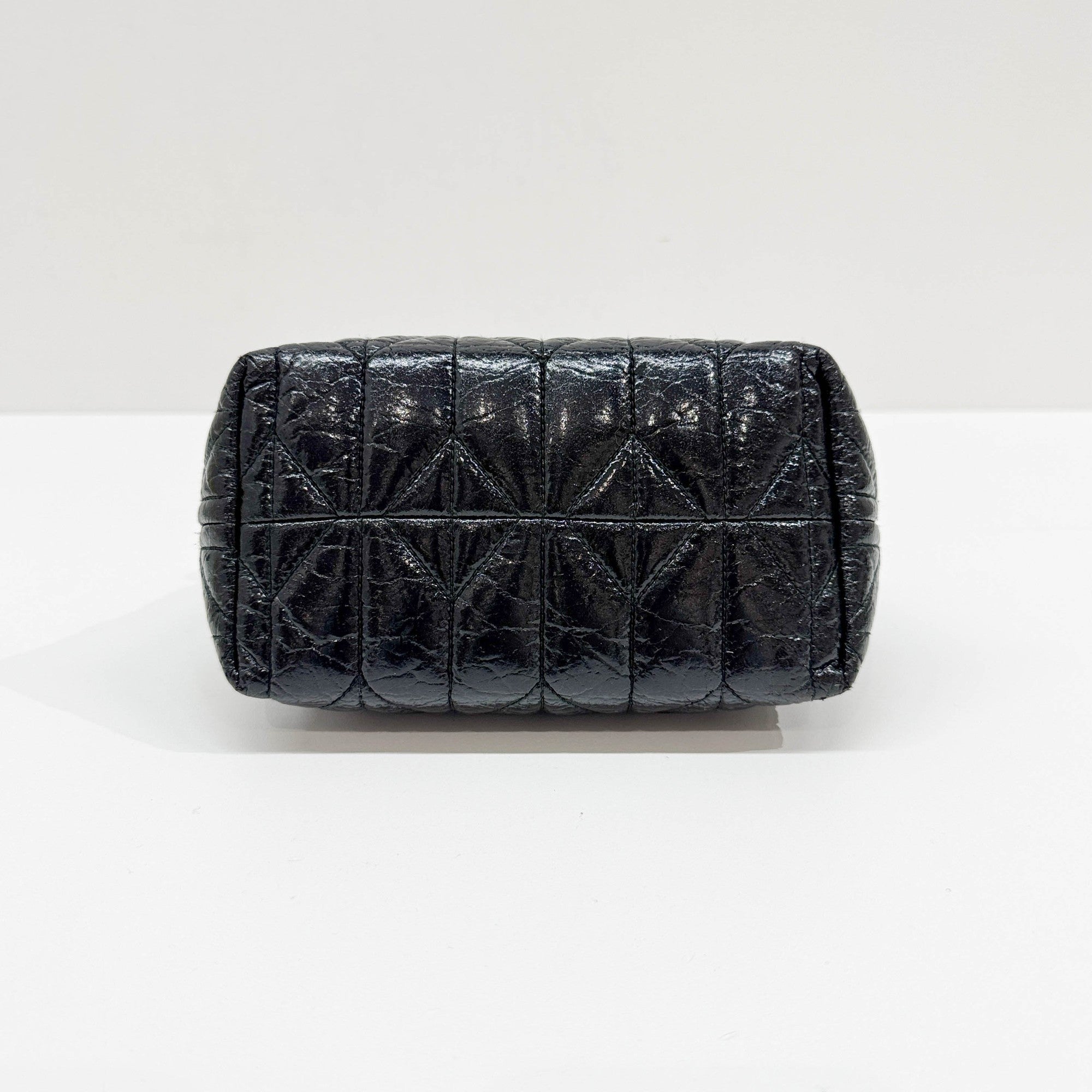 Black Quilted Nappa Leather Shoulder Bag