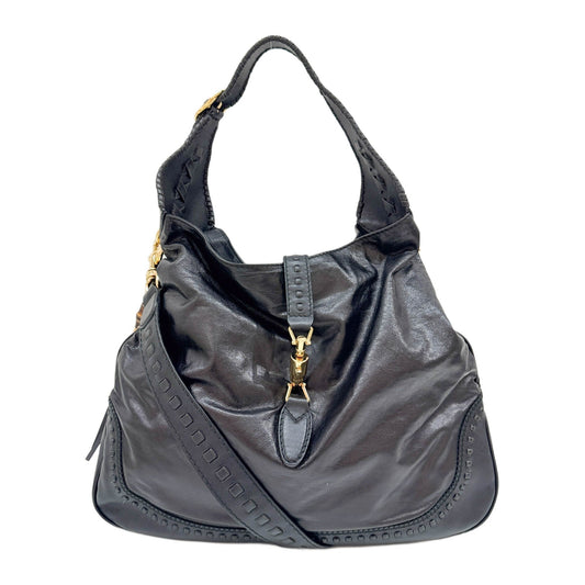 New Jackie Black Leather Two Way Bag