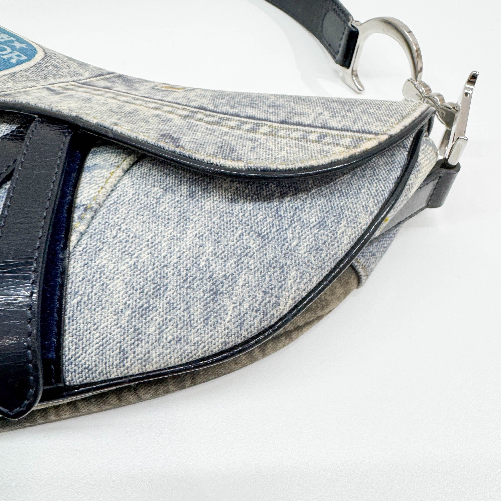 Saddle Speedway Blue Denim Shoulder Bag