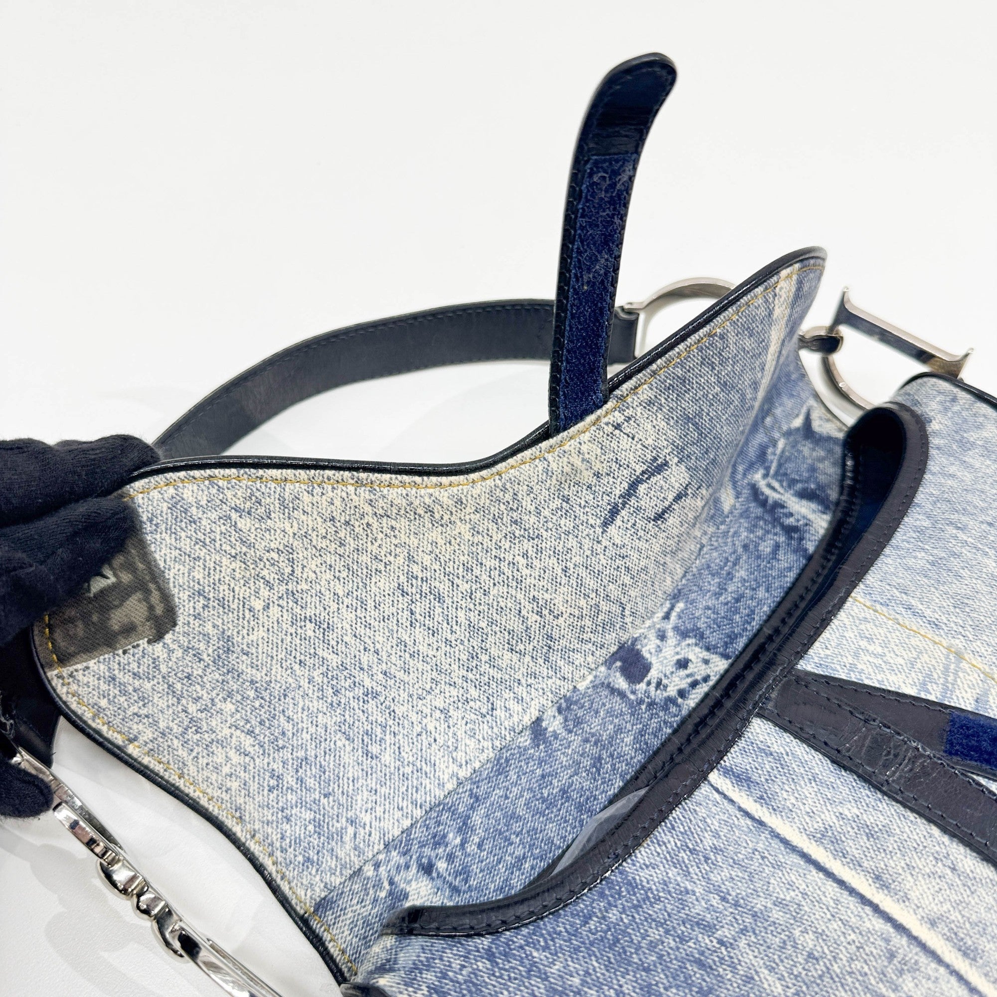 Saddle Speedway Blue Denim Shoulder Bag