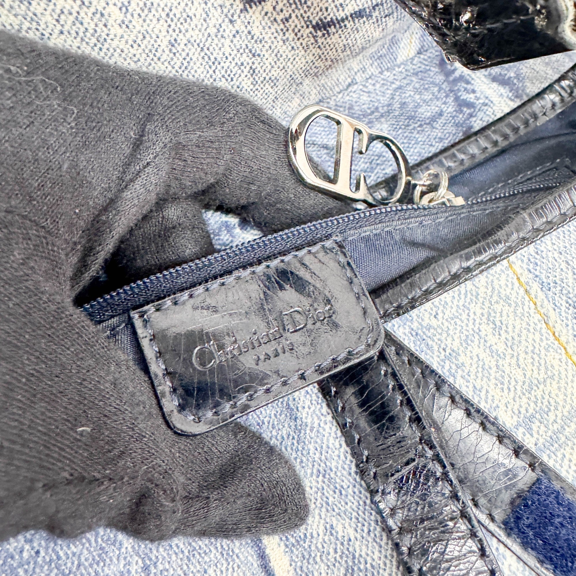 Saddle Speedway Blue Denim Shoulder Bag