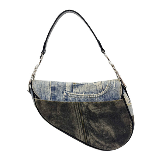 Saddle Speedway Blue Denim Shoulder Bag