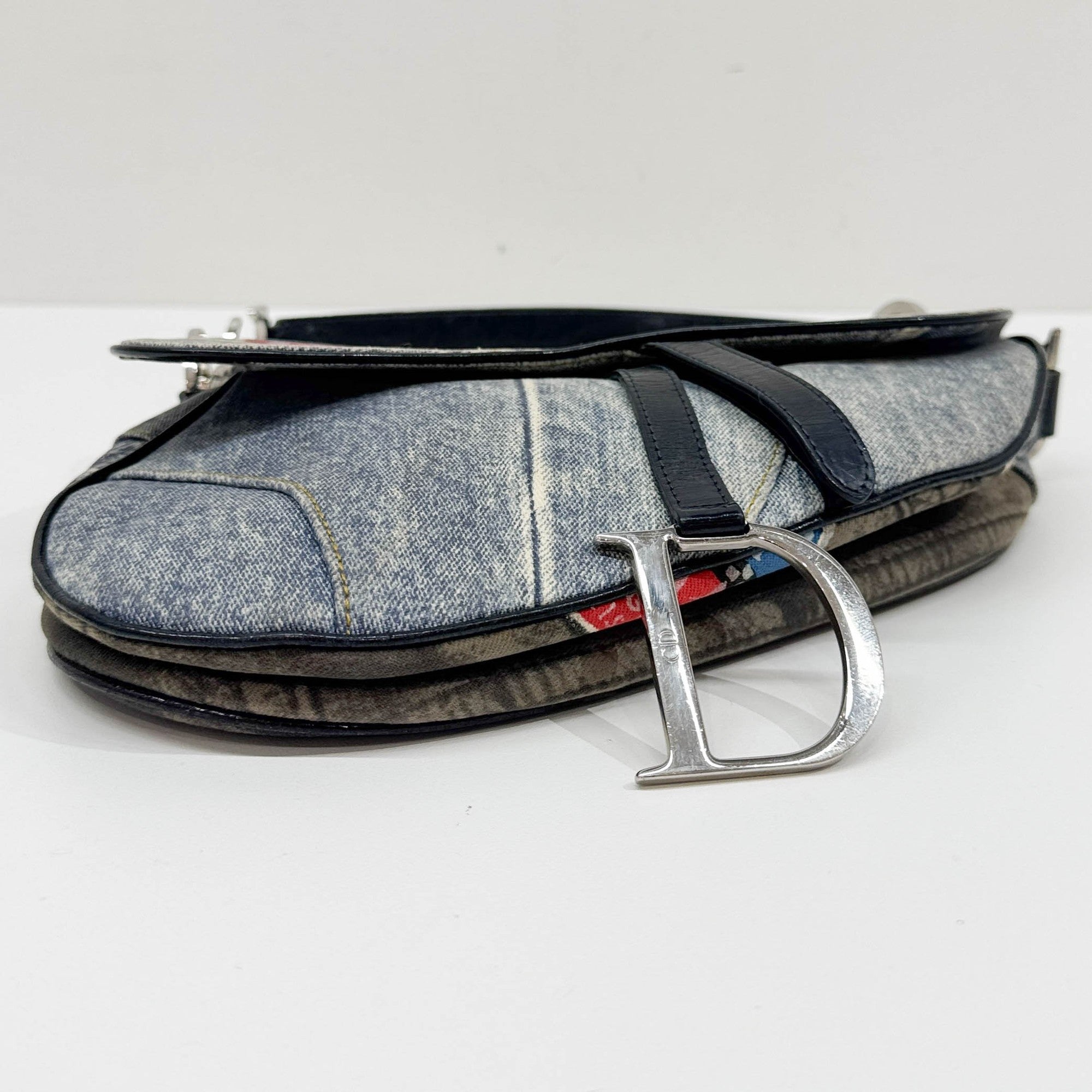 Saddle Speedway Blue Denim Shoulder Bag