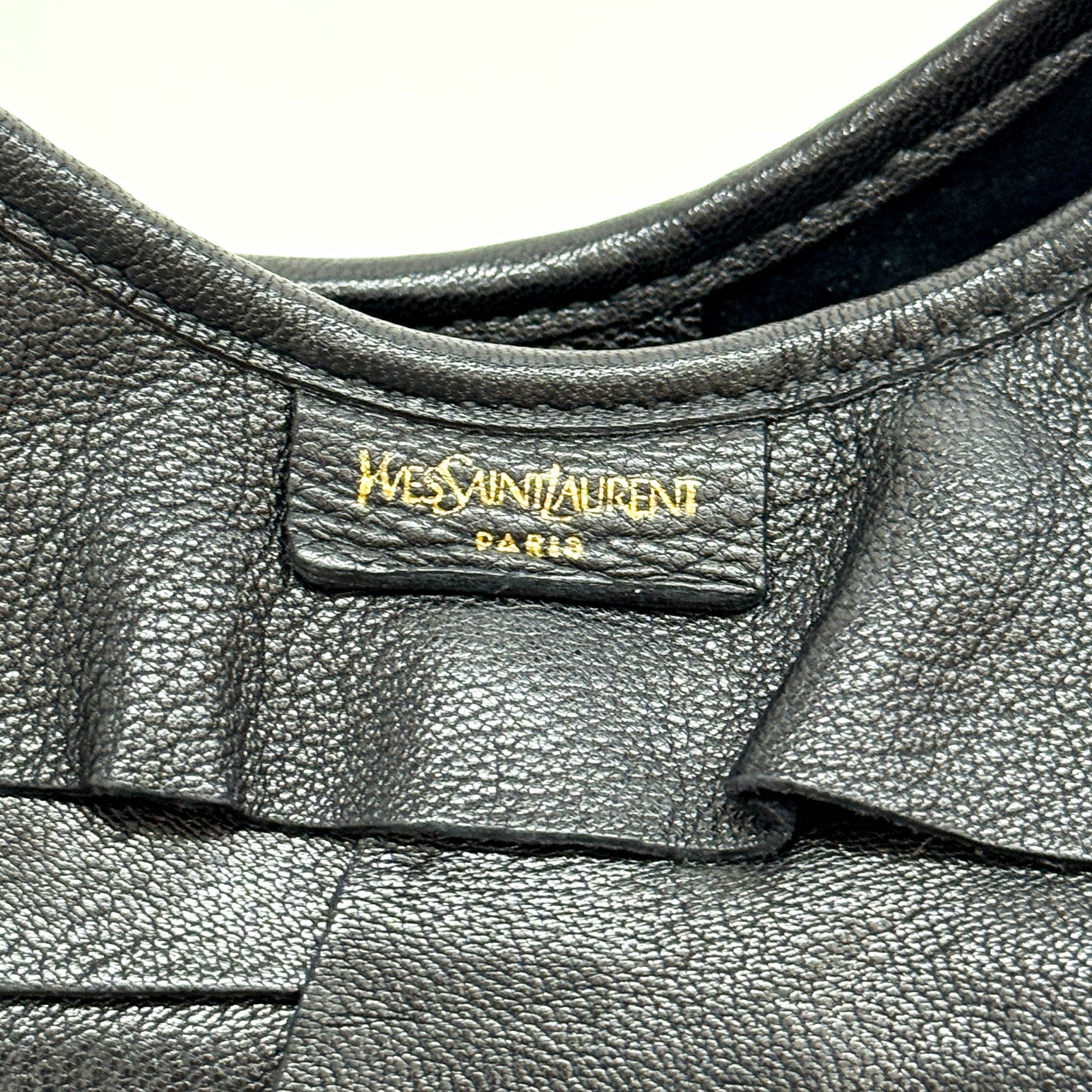 Saint Tropez Black Leather Shoulder Bag