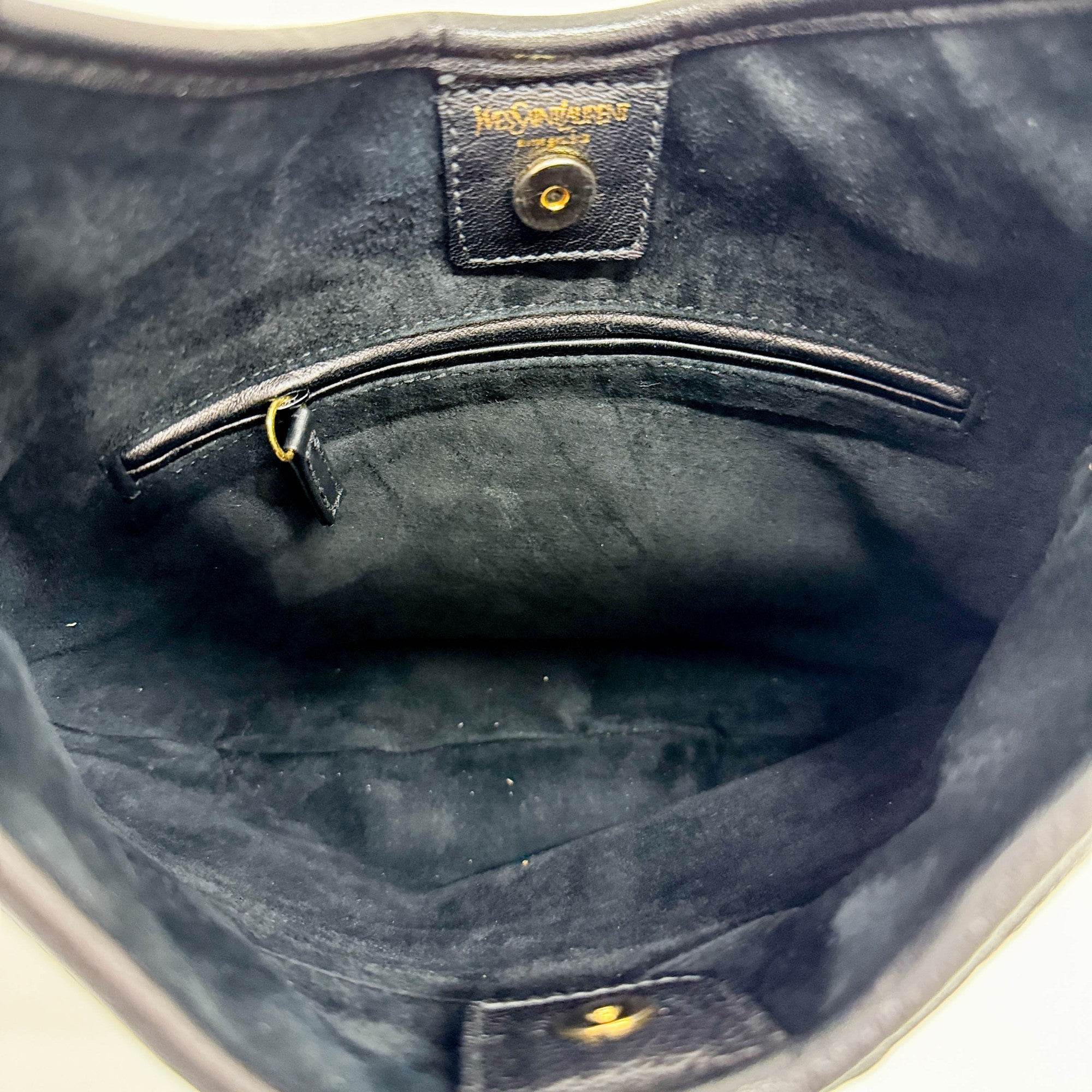 Saint Tropez Black Leather Shoulder Bag