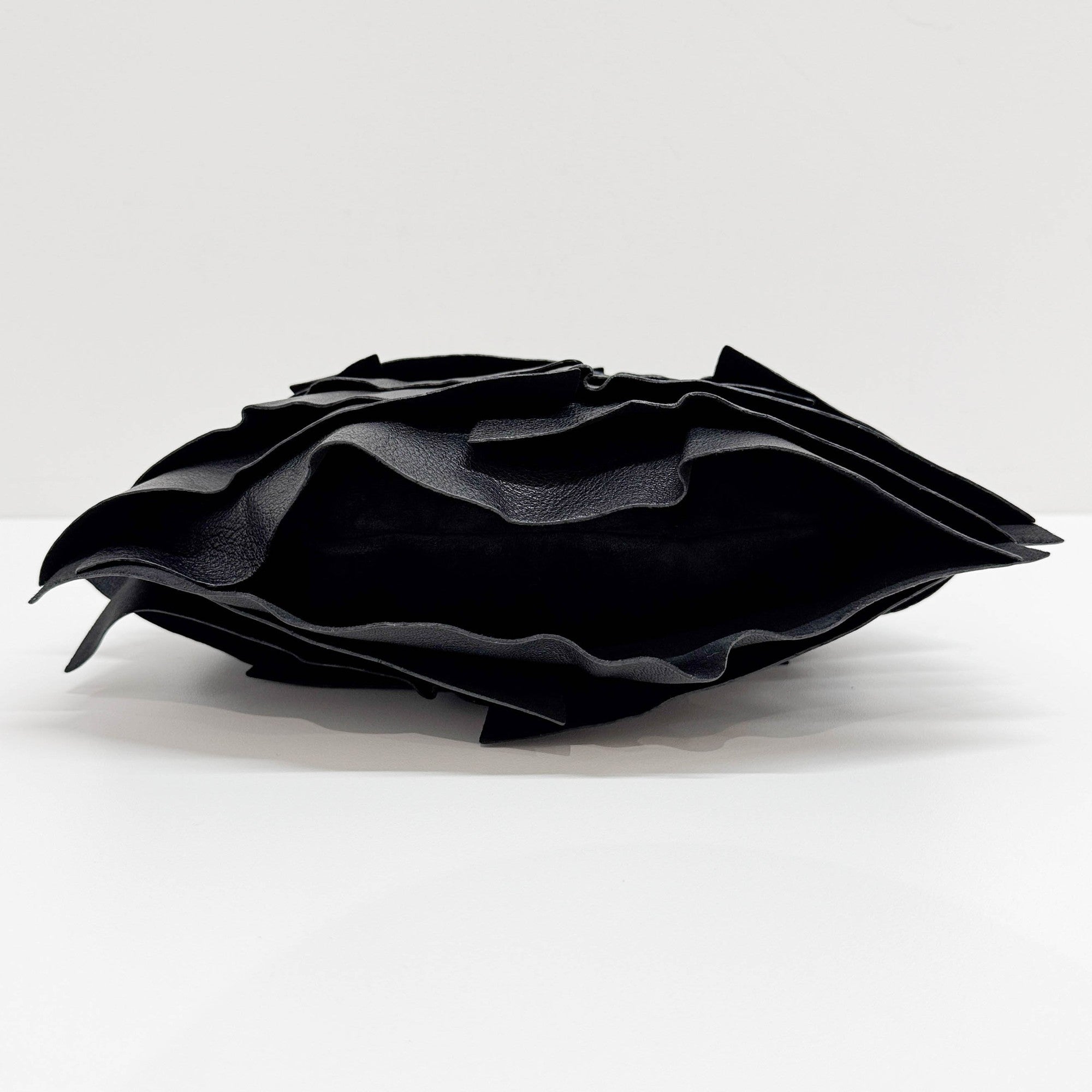 Saint Tropez Black Leather Shoulder Bag