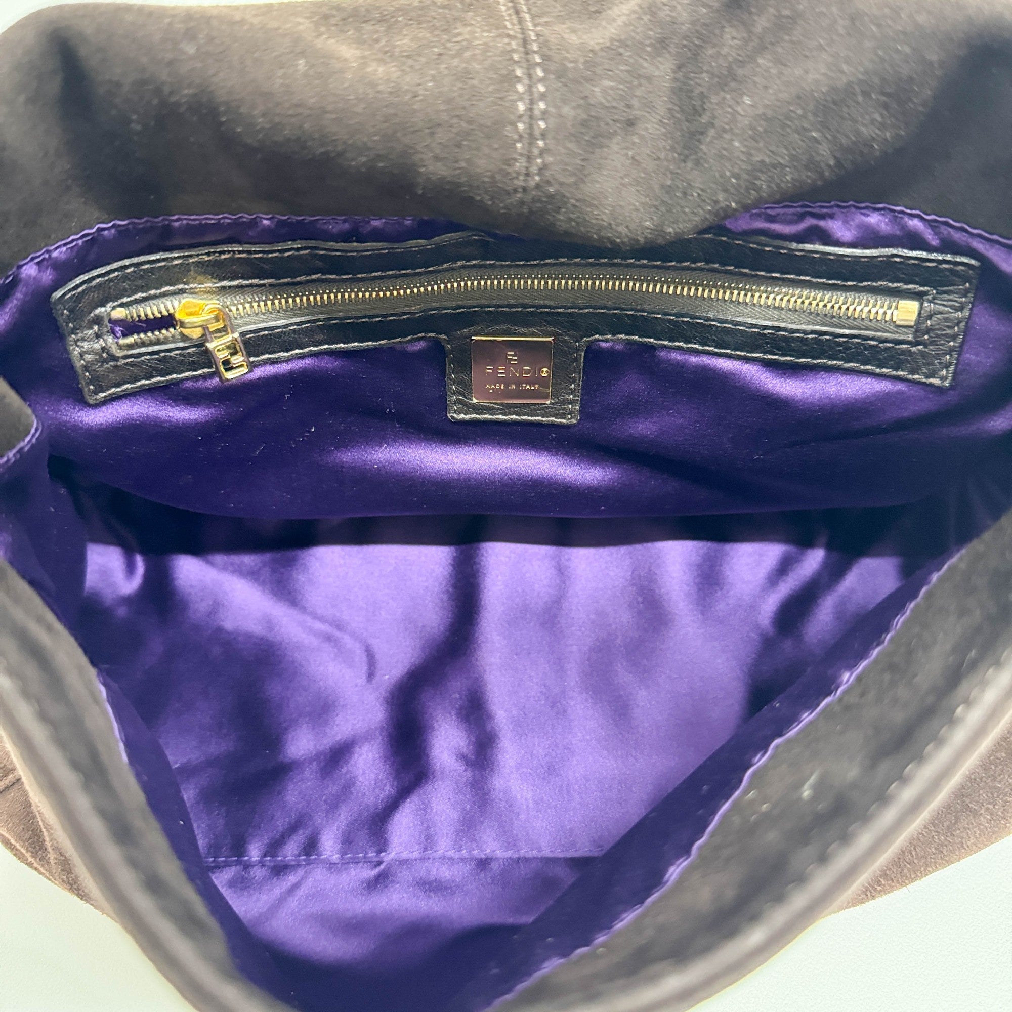 Mamma Baguette Brown Suede Shoulder Bag