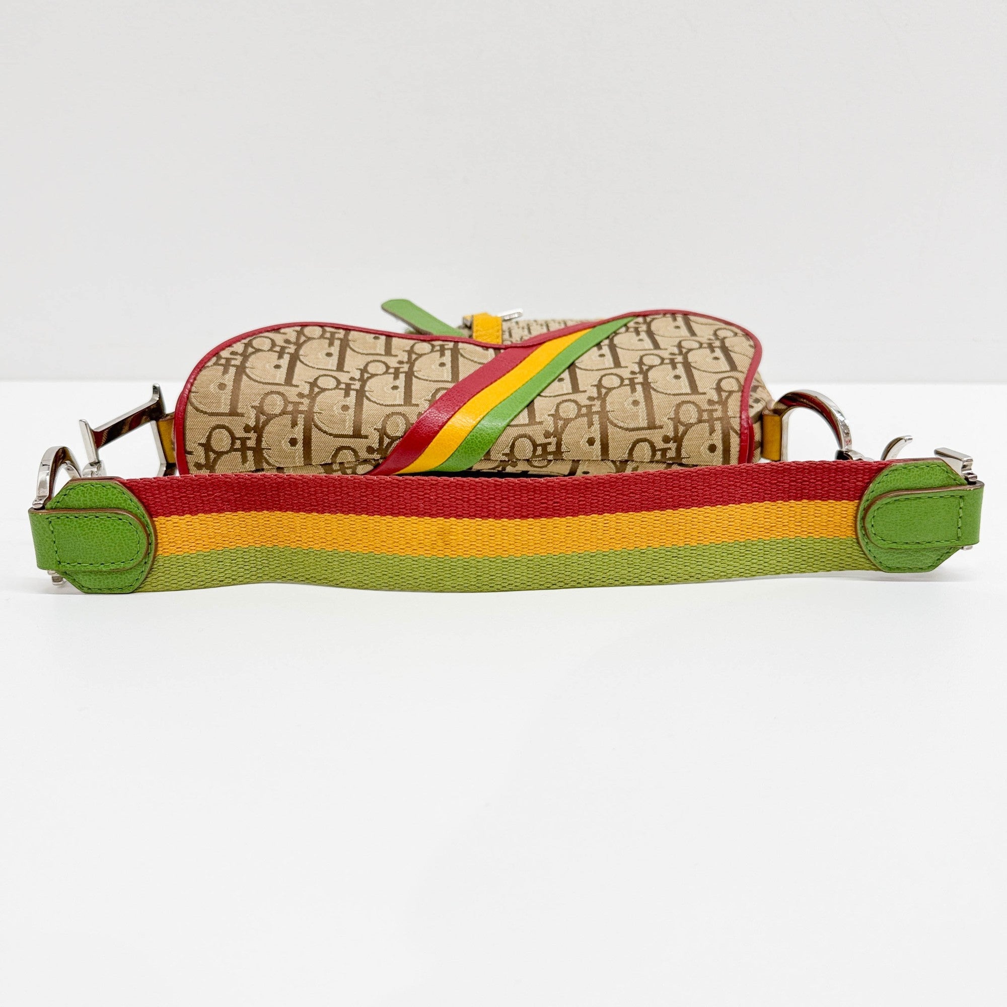 Saddle Tan Rasta Canvas Shoulder Bag