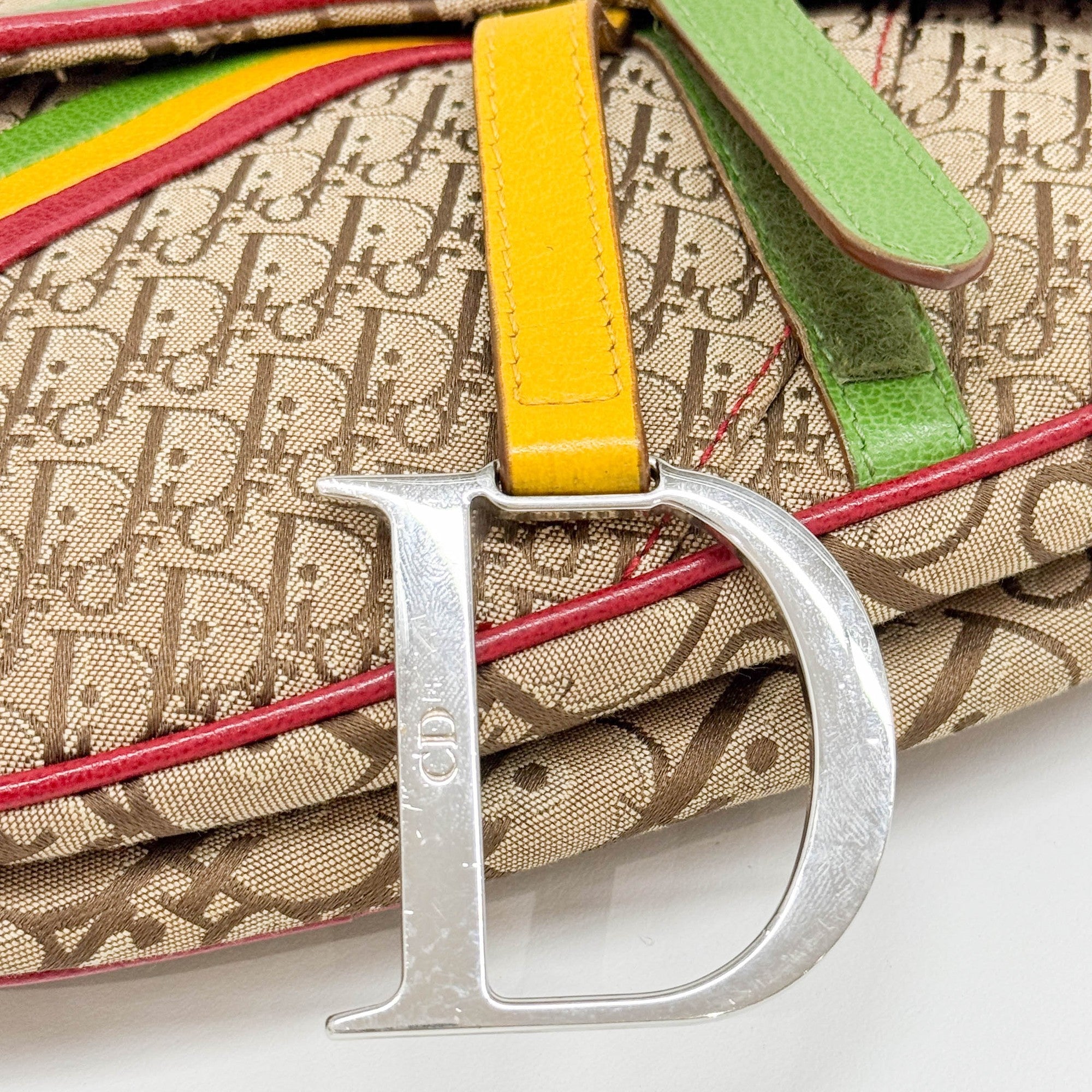 Saddle Tan Rasta Canvas Shoulder Bag