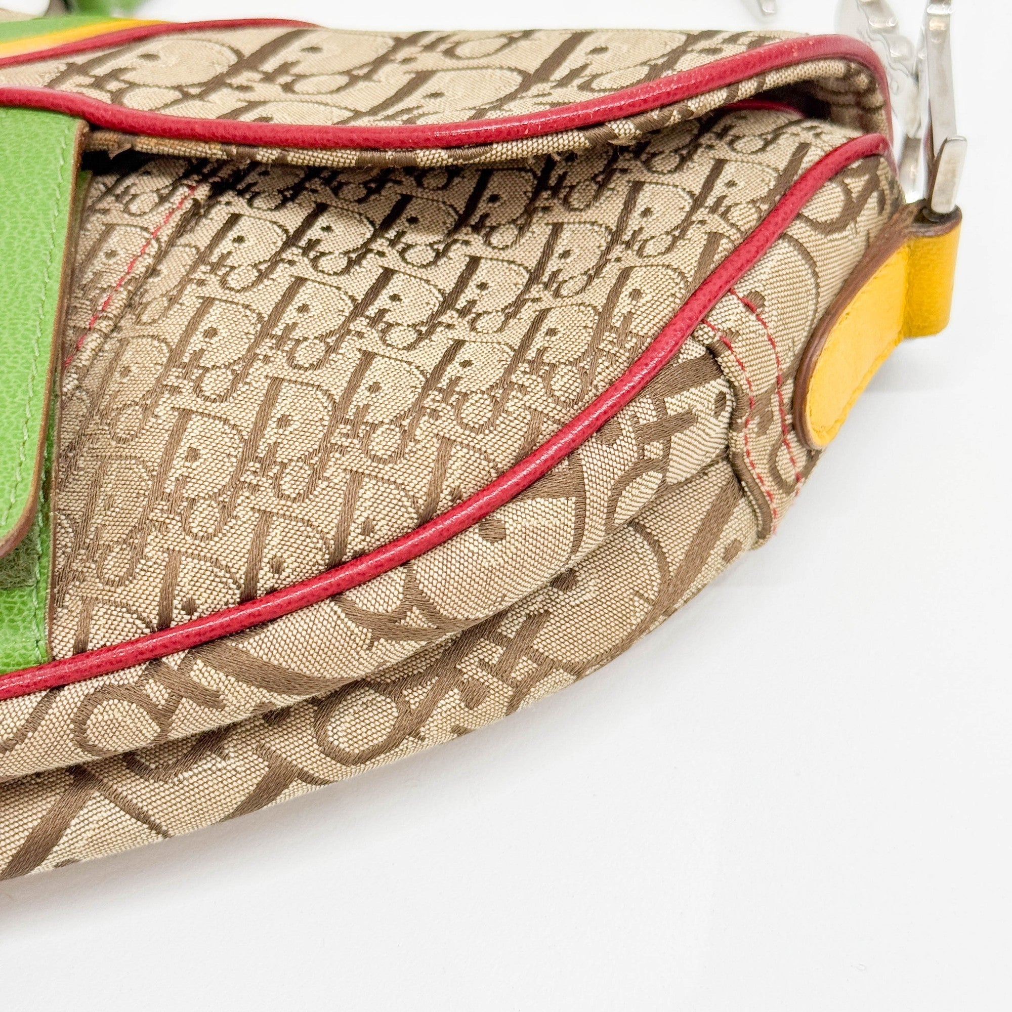 Saddle Tan Rasta Canvas Shoulder Bag