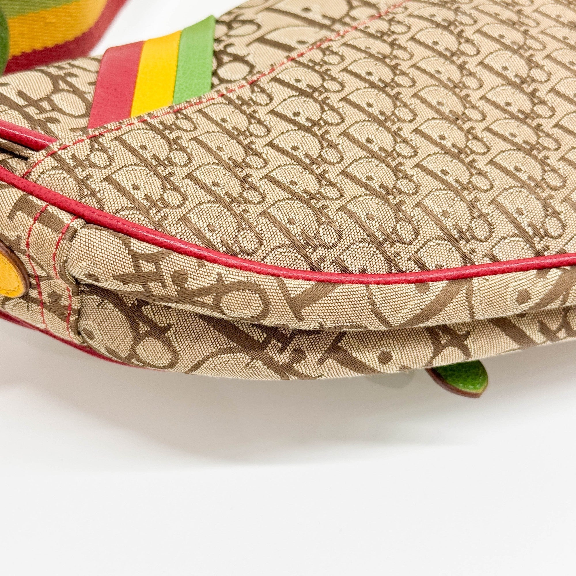 Saddle Tan Rasta Canvas Shoulder Bag