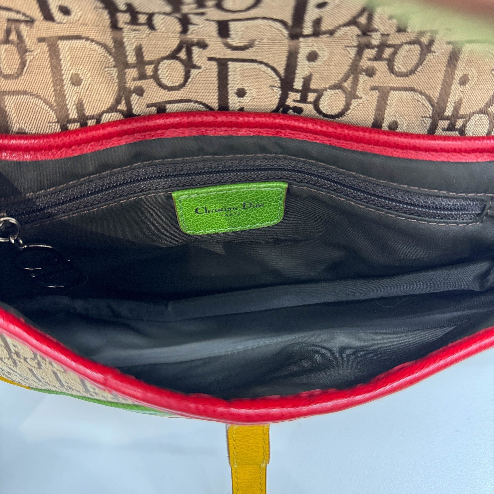 Saddle Tan Rasta Canvas Shoulder Bag