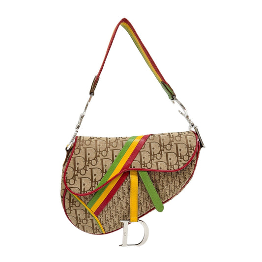 Saddle Tan Rasta Canvas Shoulder Bag