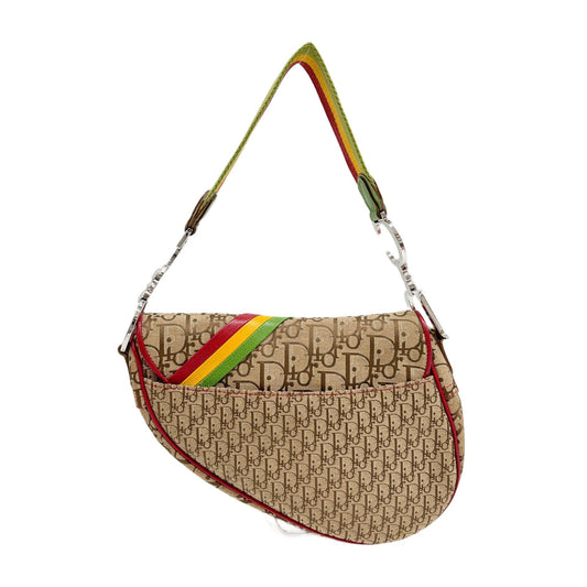 Saddle Tan Rasta Canvas Shoulder Bag