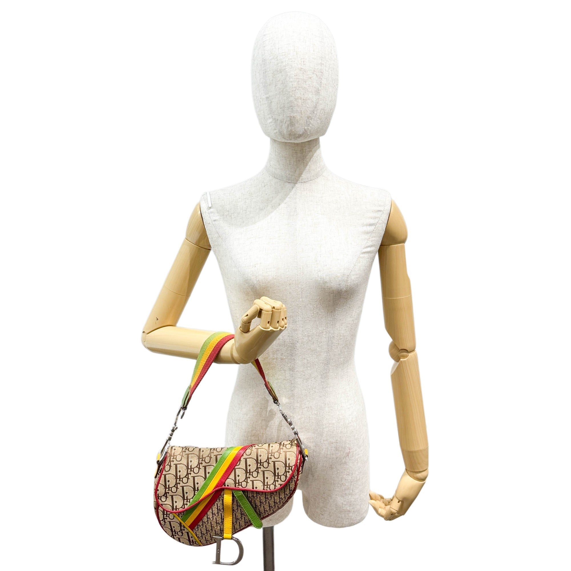 Saddle Tan Rasta Canvas Shoulder Bag
