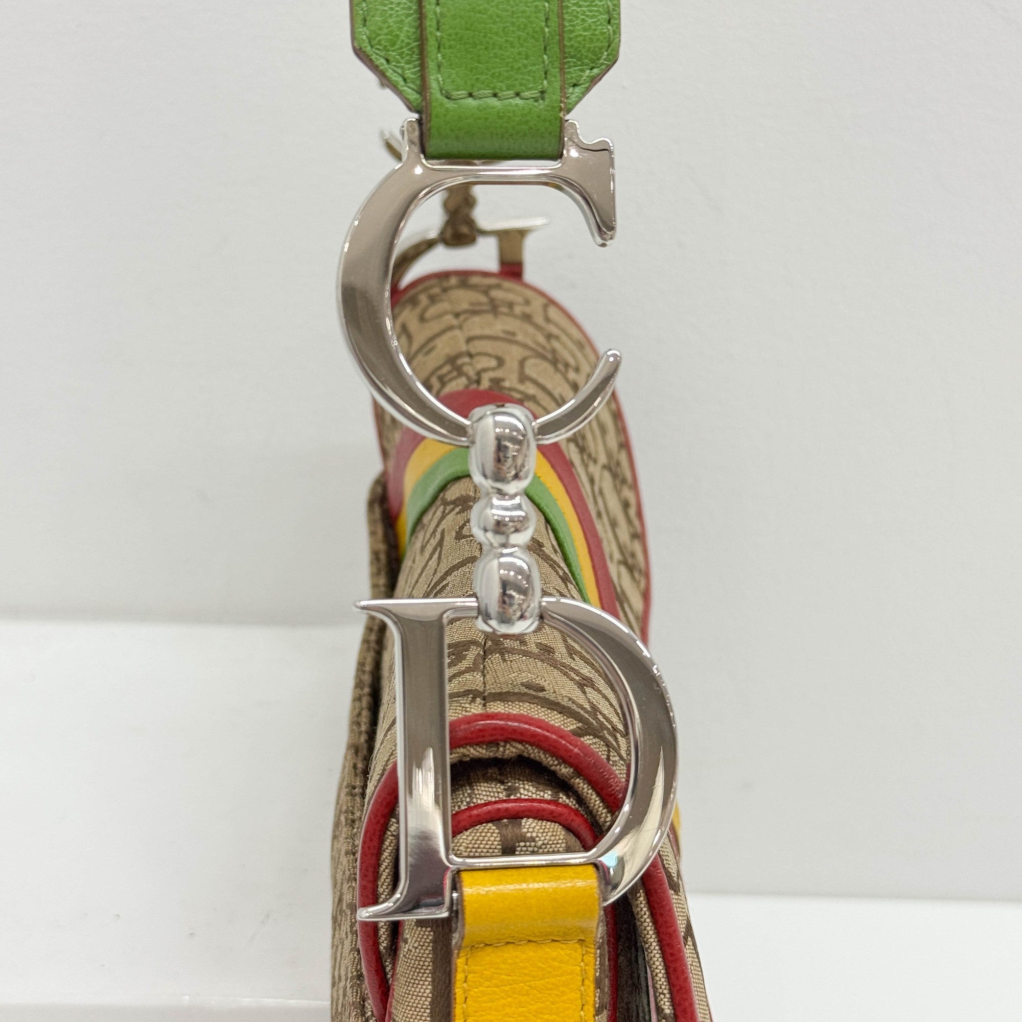 Saddle Tan Rasta Canvas Shoulder Bag