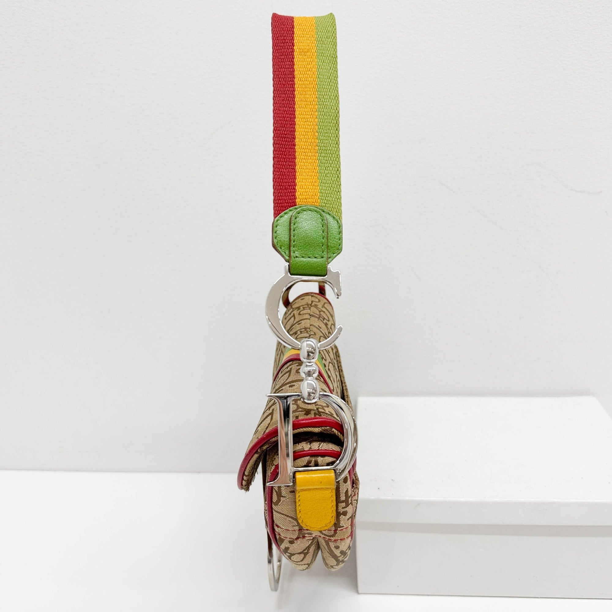 Saddle Tan Rasta Canvas Shoulder Bag