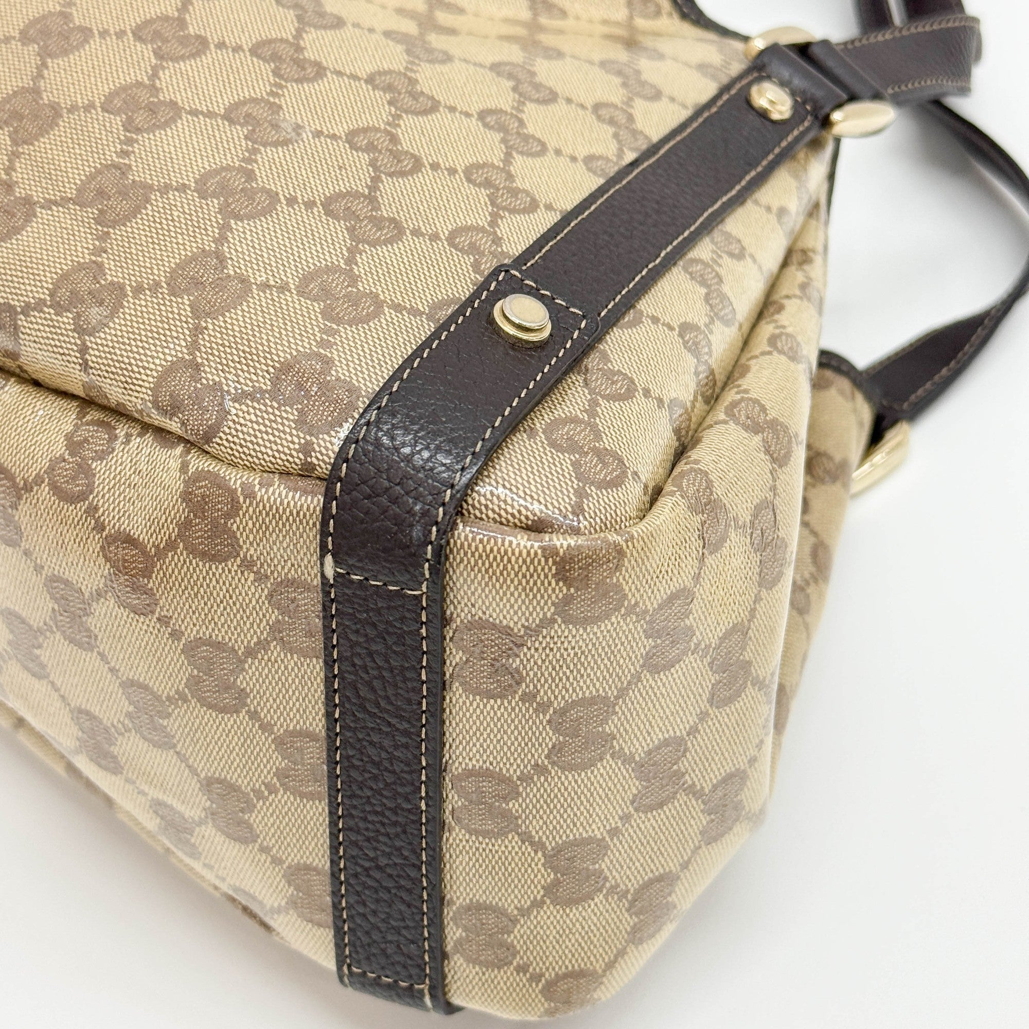 Abbey Brown GG Crystal Shoulder Bag