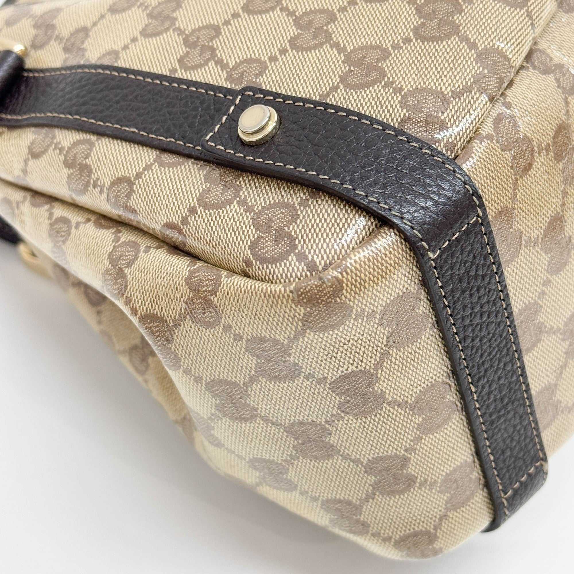 Abbey Brown GG Crystal Shoulder Bag