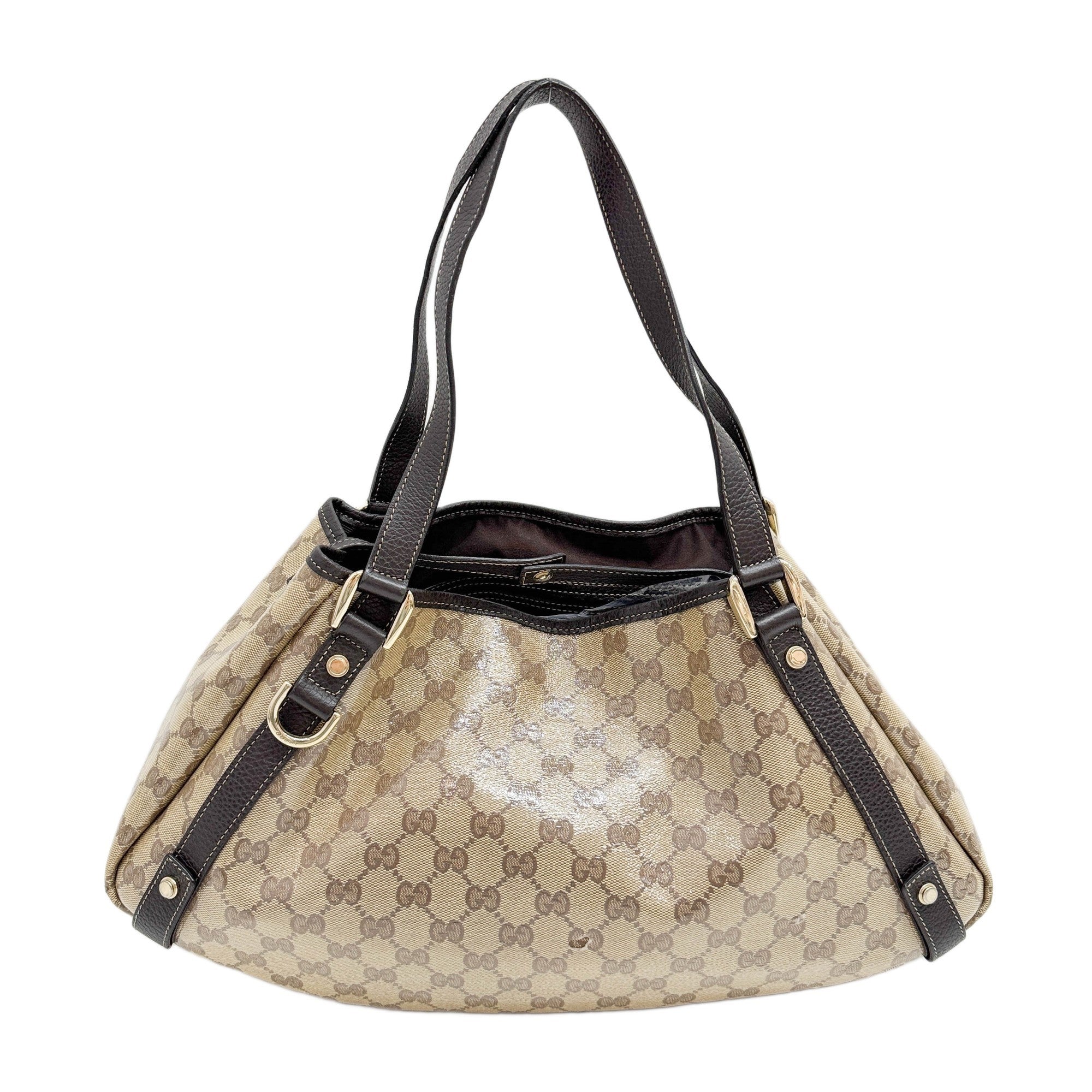 Abbey Brown GG Crystal Shoulder Bag