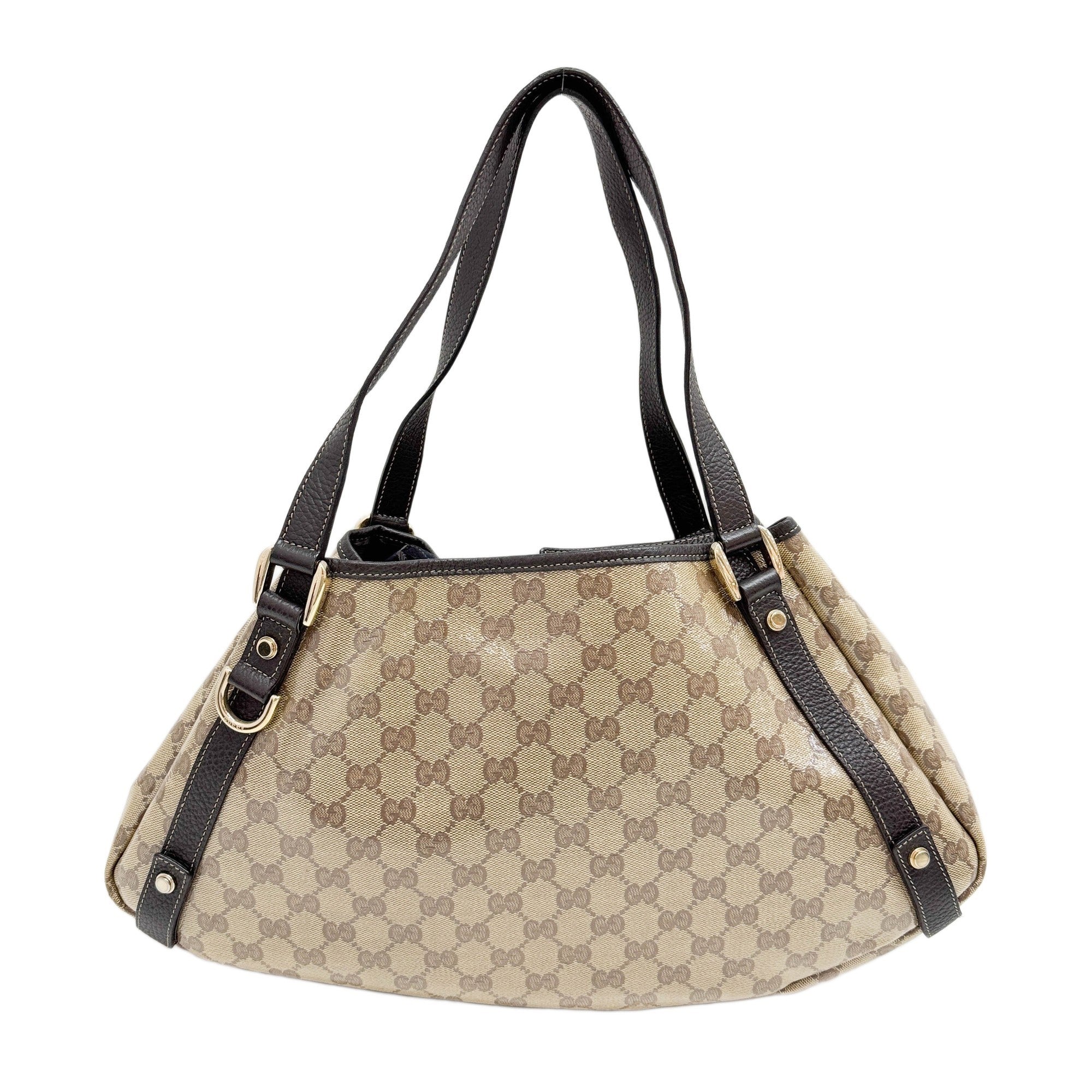 Abbey Brown GG Crystal Shoulder Bag