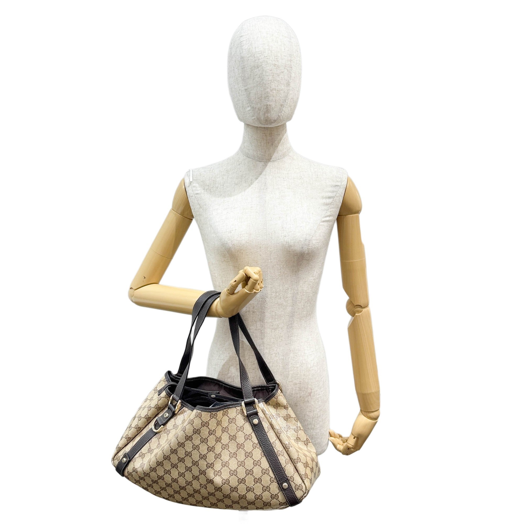 Abbey Brown GG Crystal Shoulder Bag