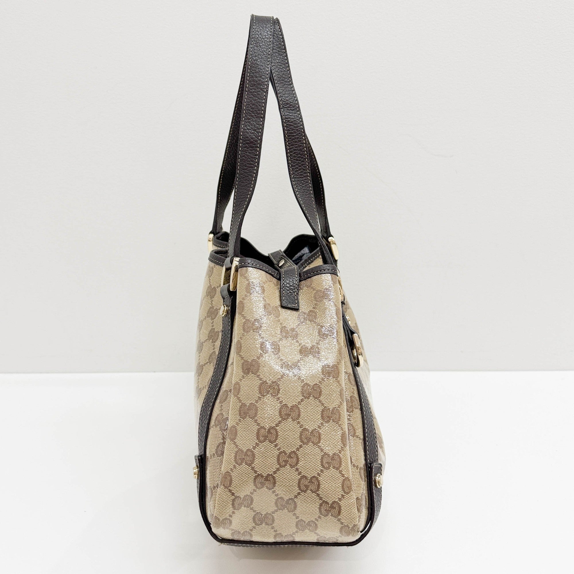 Abbey Brown GG Crystal Shoulder Bag