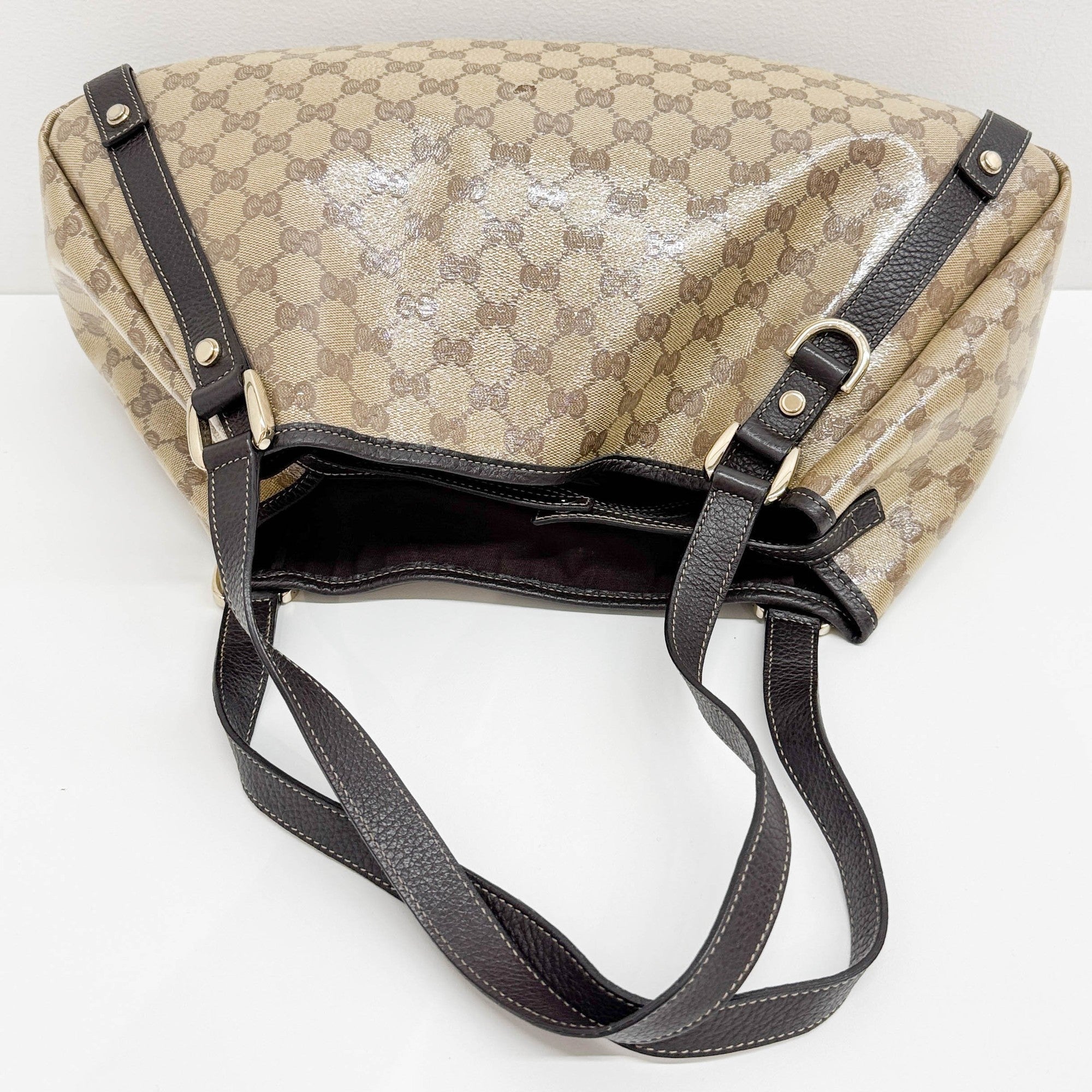 Abbey Brown GG Crystal Shoulder Bag