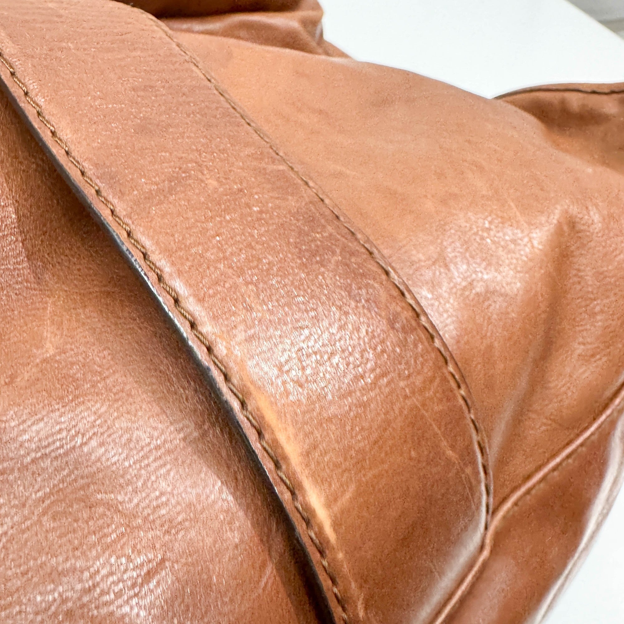 Stirrup Brown Leather Hobo Bag