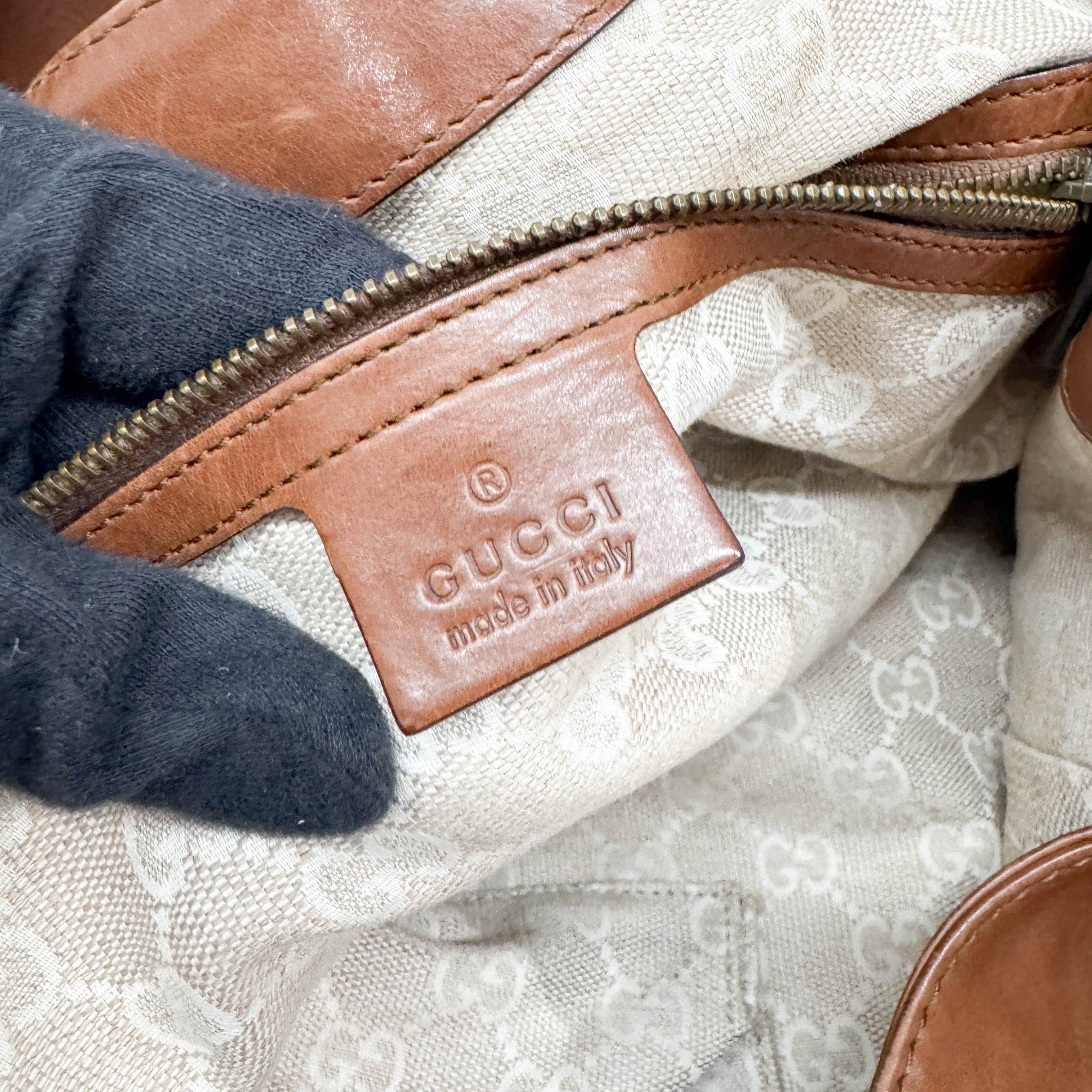 Stirrup Brown Leather Hobo Bag