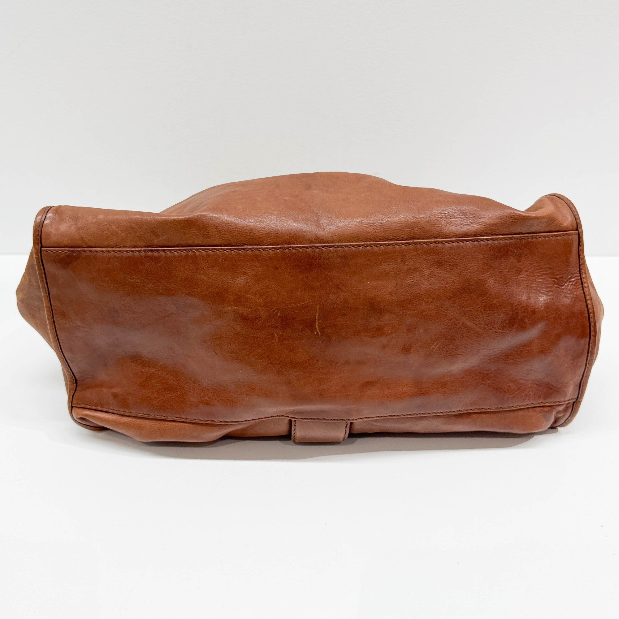 Stirrup Brown Leather Hobo Bag