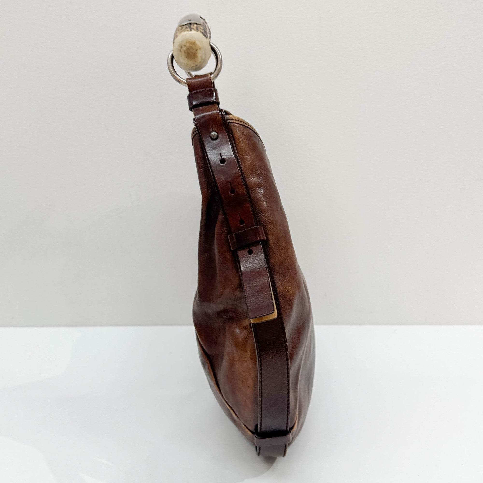 Mombasa Brown Leather Shoulder Bag